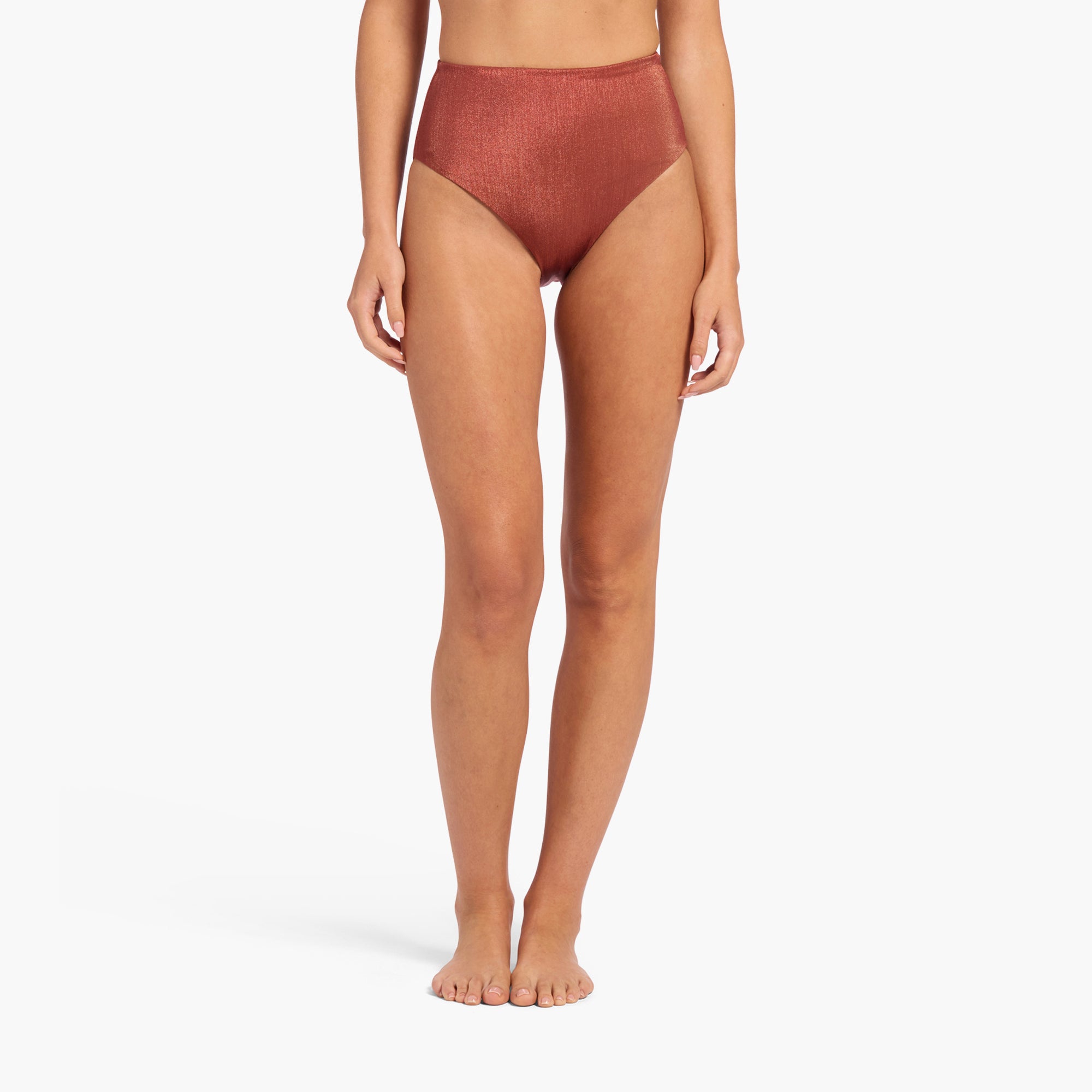 Shimmer High Waist Bikini Bottom