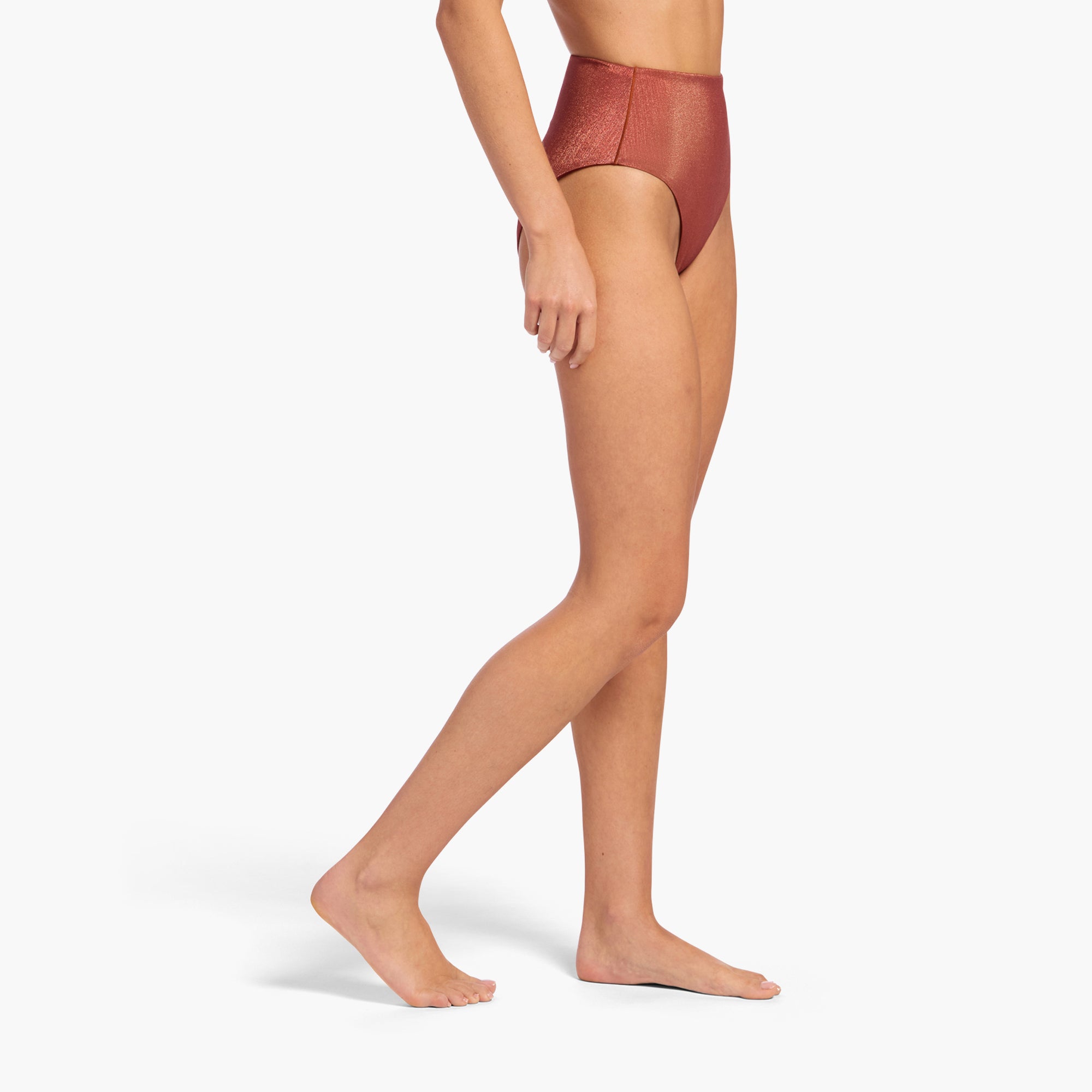 Shimmer High Waist Bikini Bottom