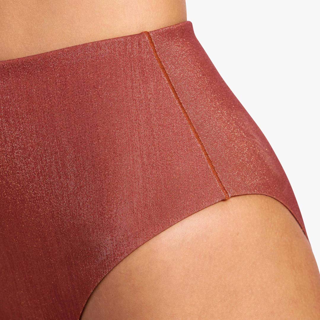 Shimmer High Waist Bikini Bottom