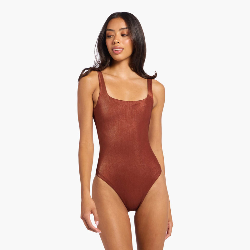 Shimmer Square Neck One Piece image 