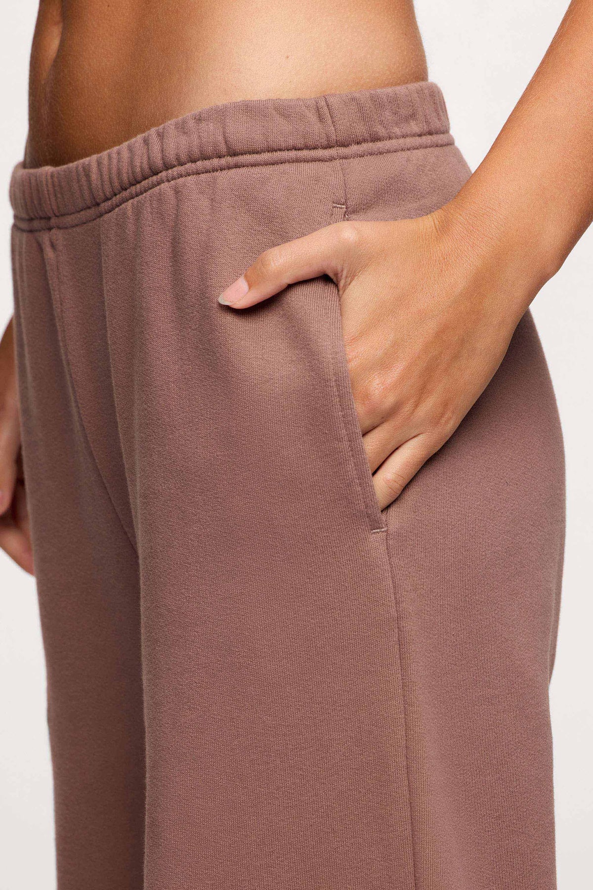 Color:Cocoa | nuuds sweatpants women wide leg fleece - relaxed fit fleece sweatpants for women