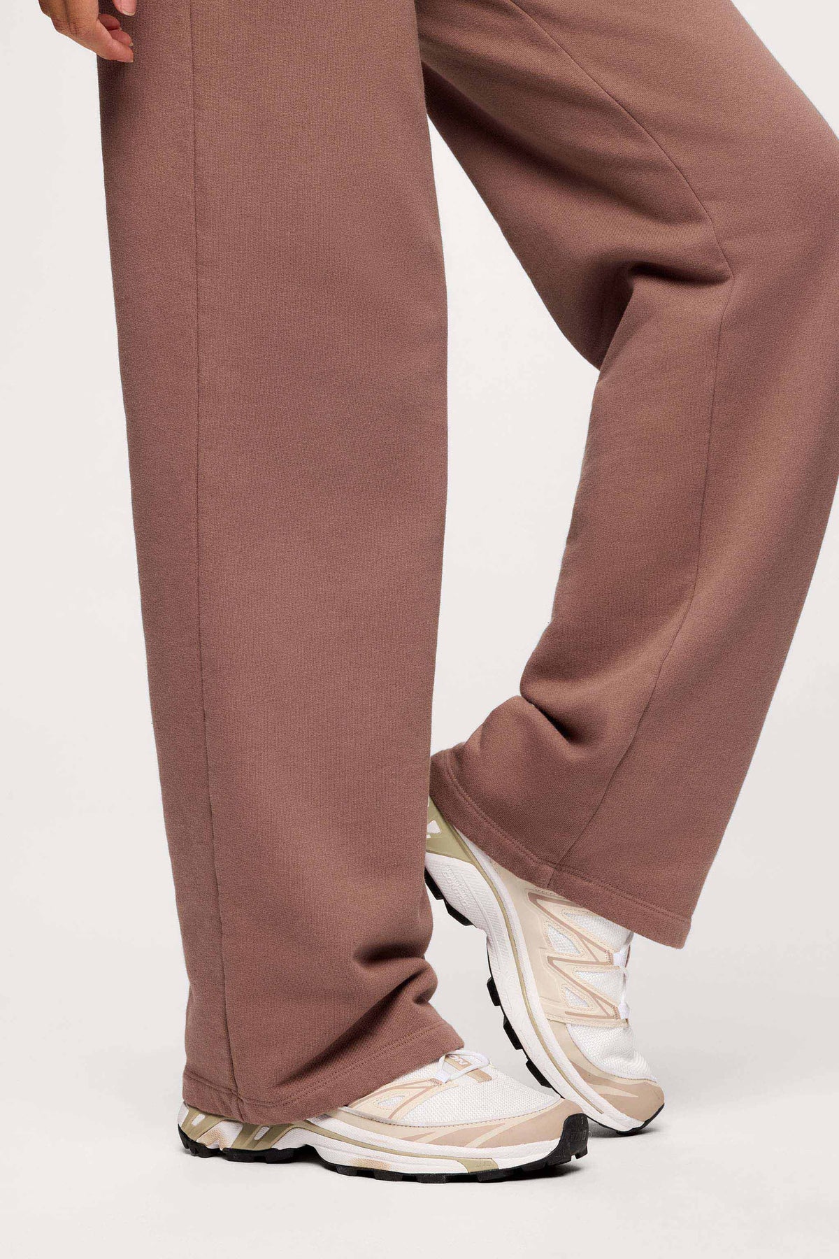 Color:Cocoa | nuuds sweatpants women wide leg fleece - relaxed fit fleece sweatpants for women