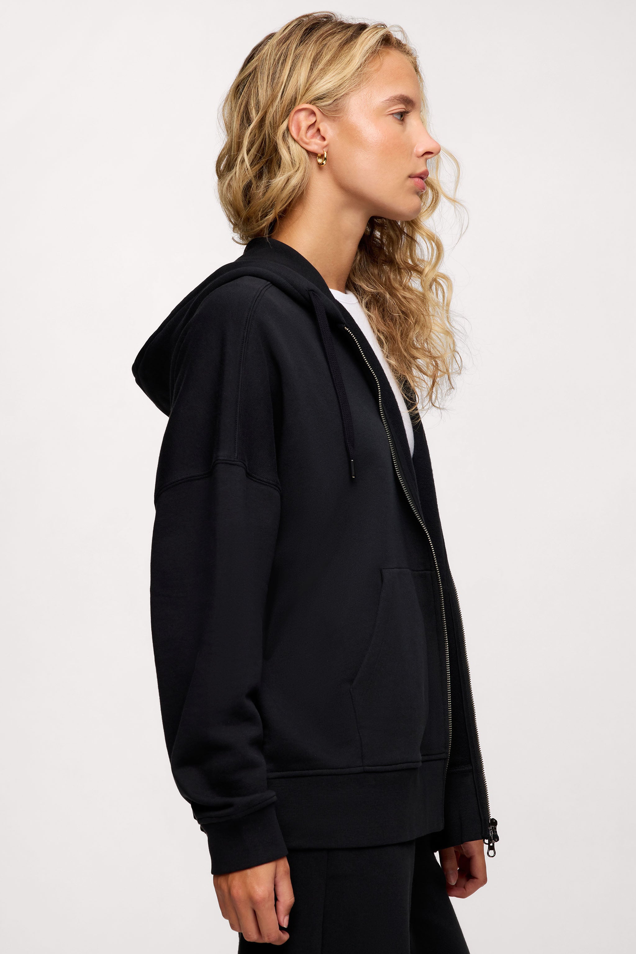 Core Fleece Two Way Zip Hoodie | Women's Zip Up Hoodie by nuuds