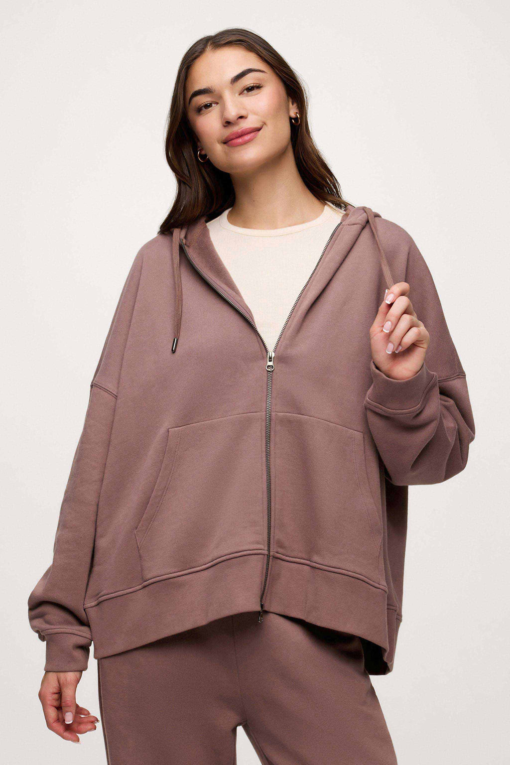 Core Fleece Two Way Zip Hoodie