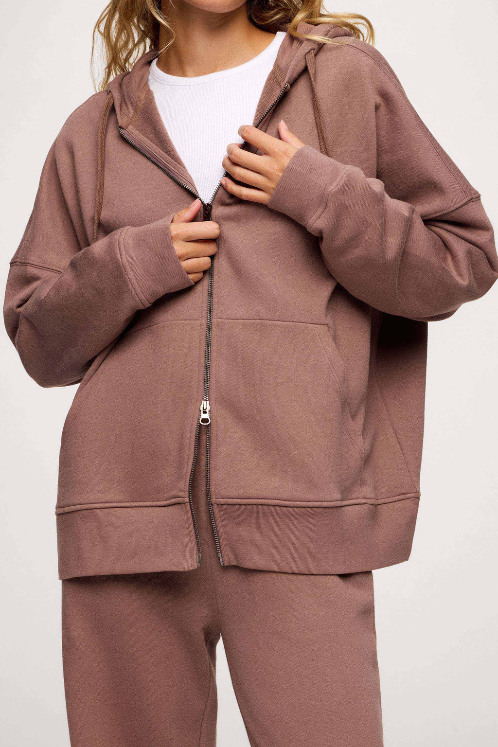 Core Fleece Two Way Zip Hoodie