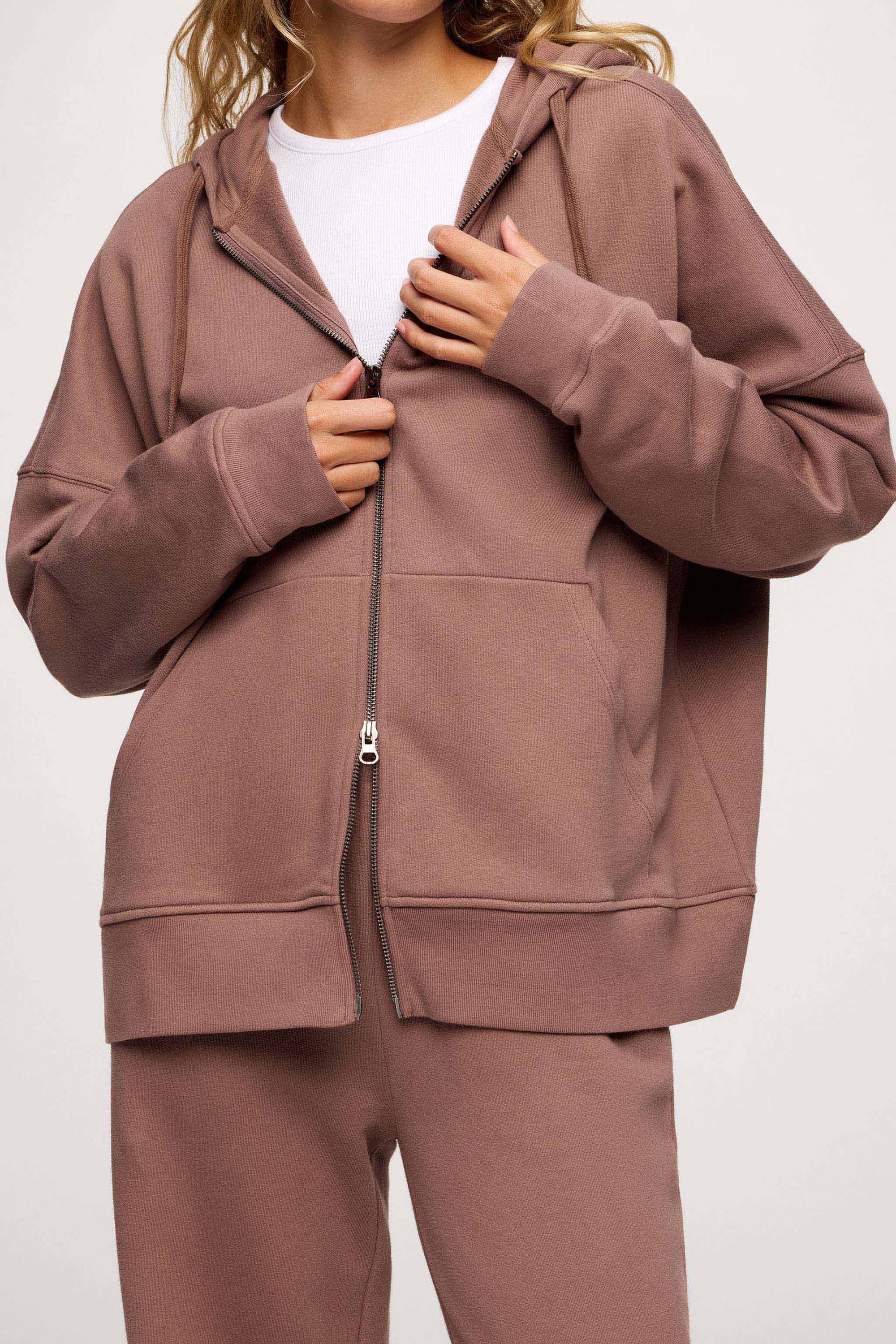 Core Fleece Two Way Zip Hoodie