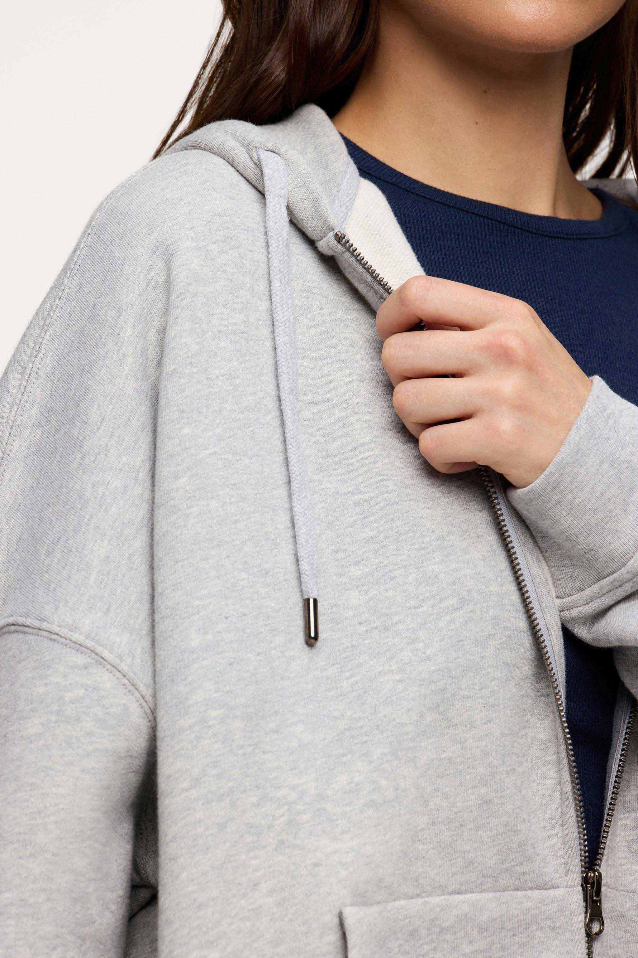 Core Fleece Two Way Zip Hoodie | Women's Zip Up Hoodie by nuuds
