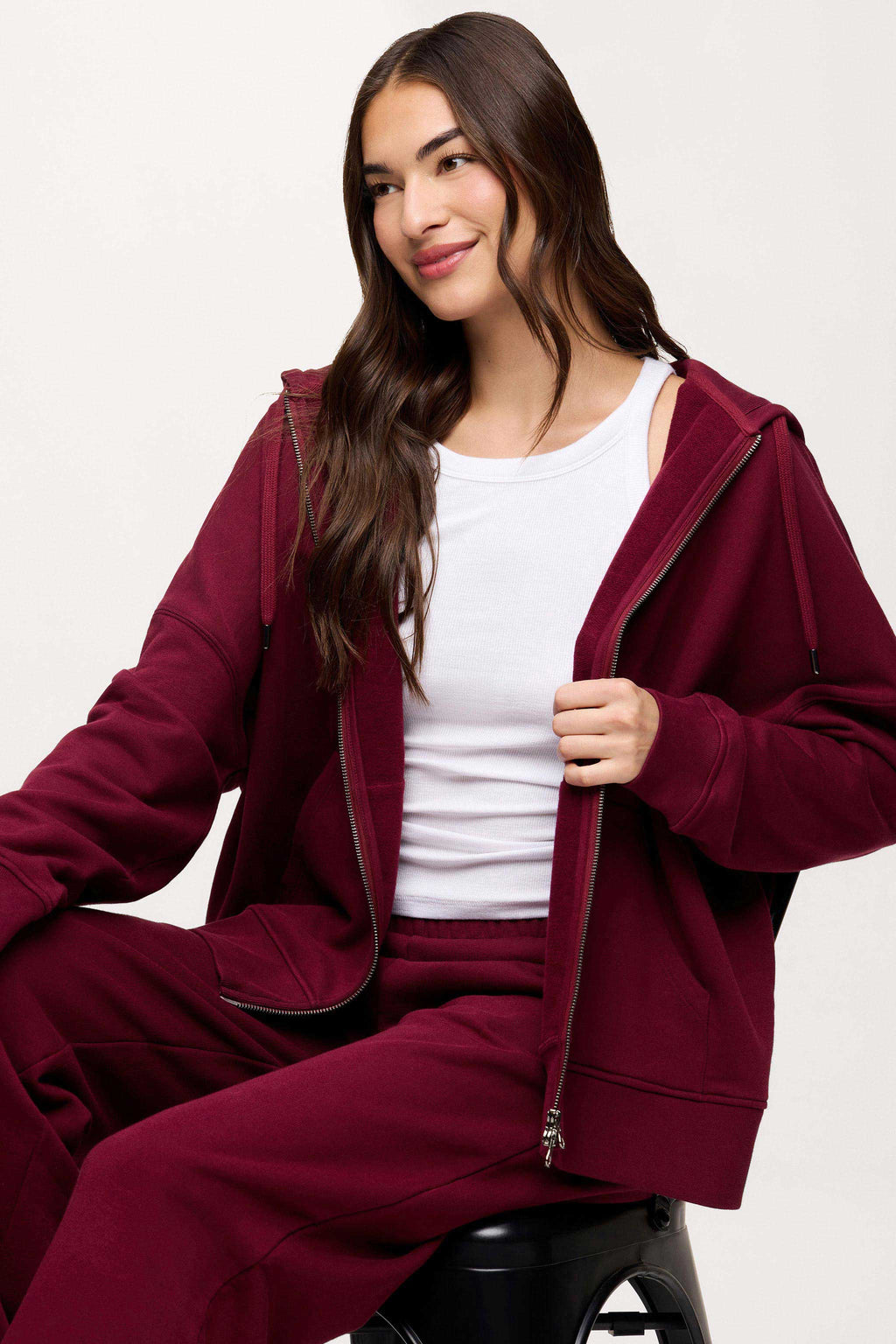 Core Fleece Two Way Zip Hoodie
