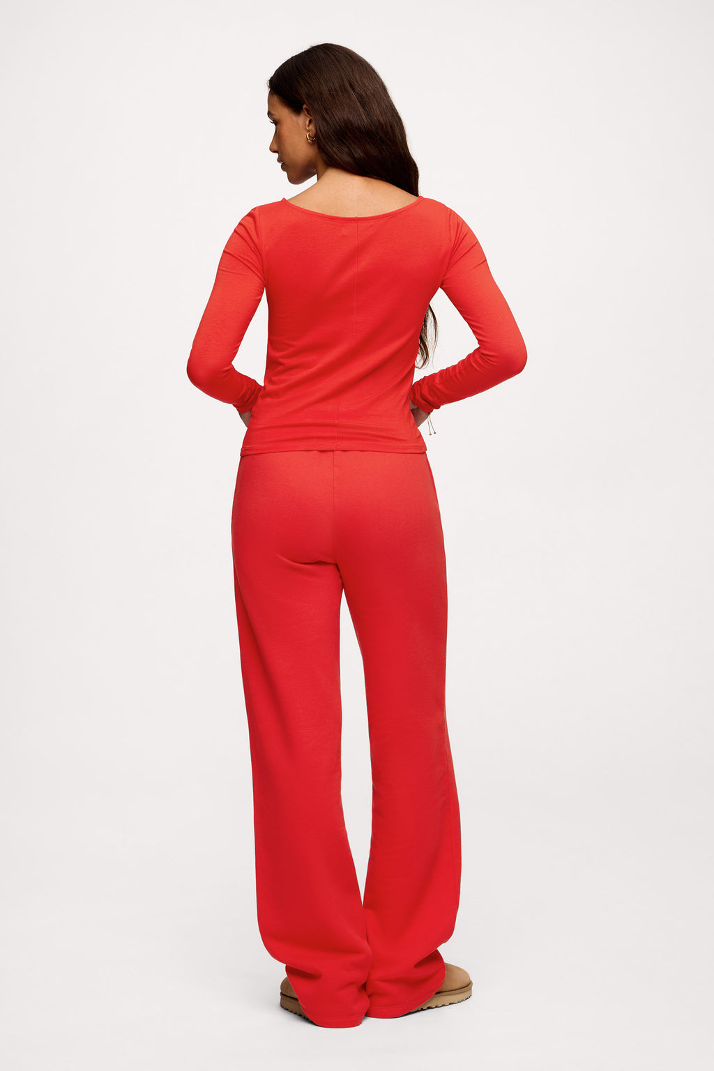 Slinky Jersey Boat Neck Long Sleeve Shirt