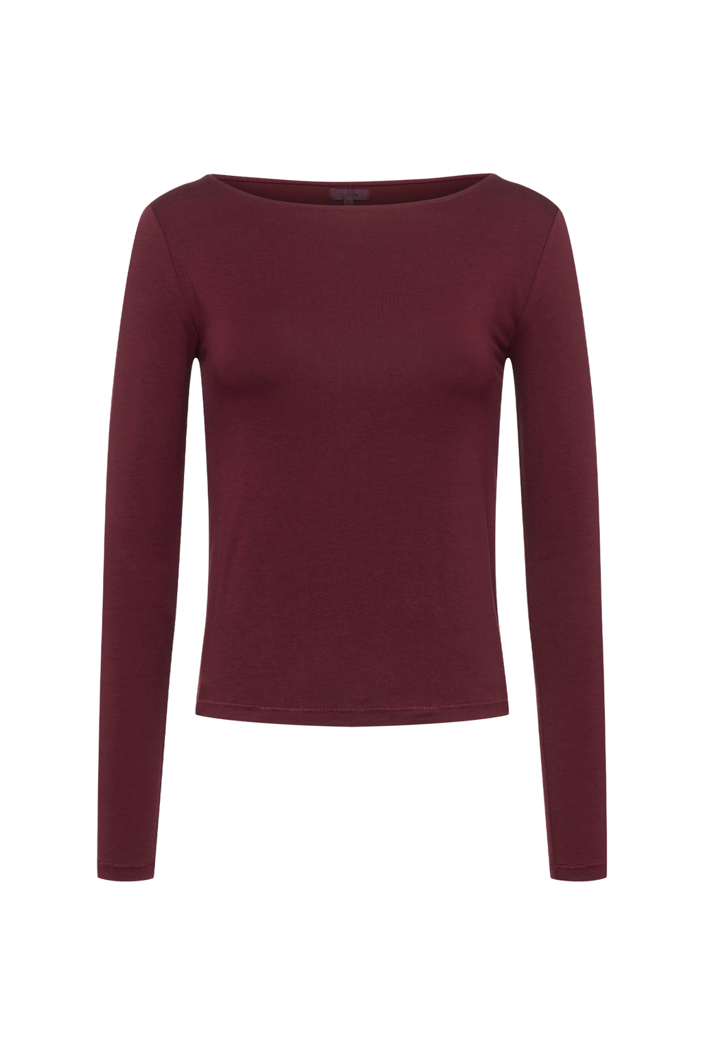 Slinky Jersey Boat Neck Long Sleeve Shirt