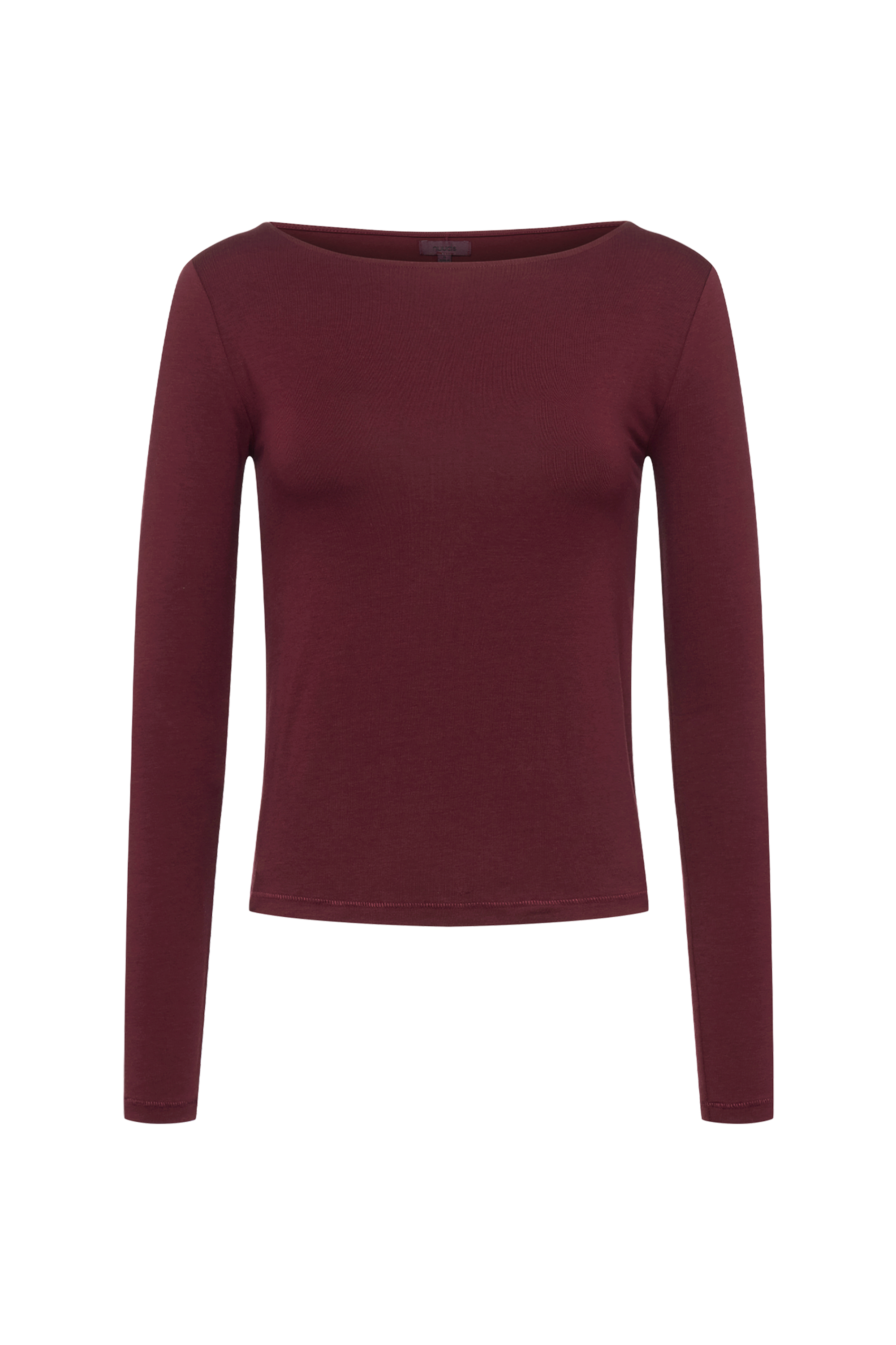 Slinky Jersey Boat Neck Long Sleeve Shirt