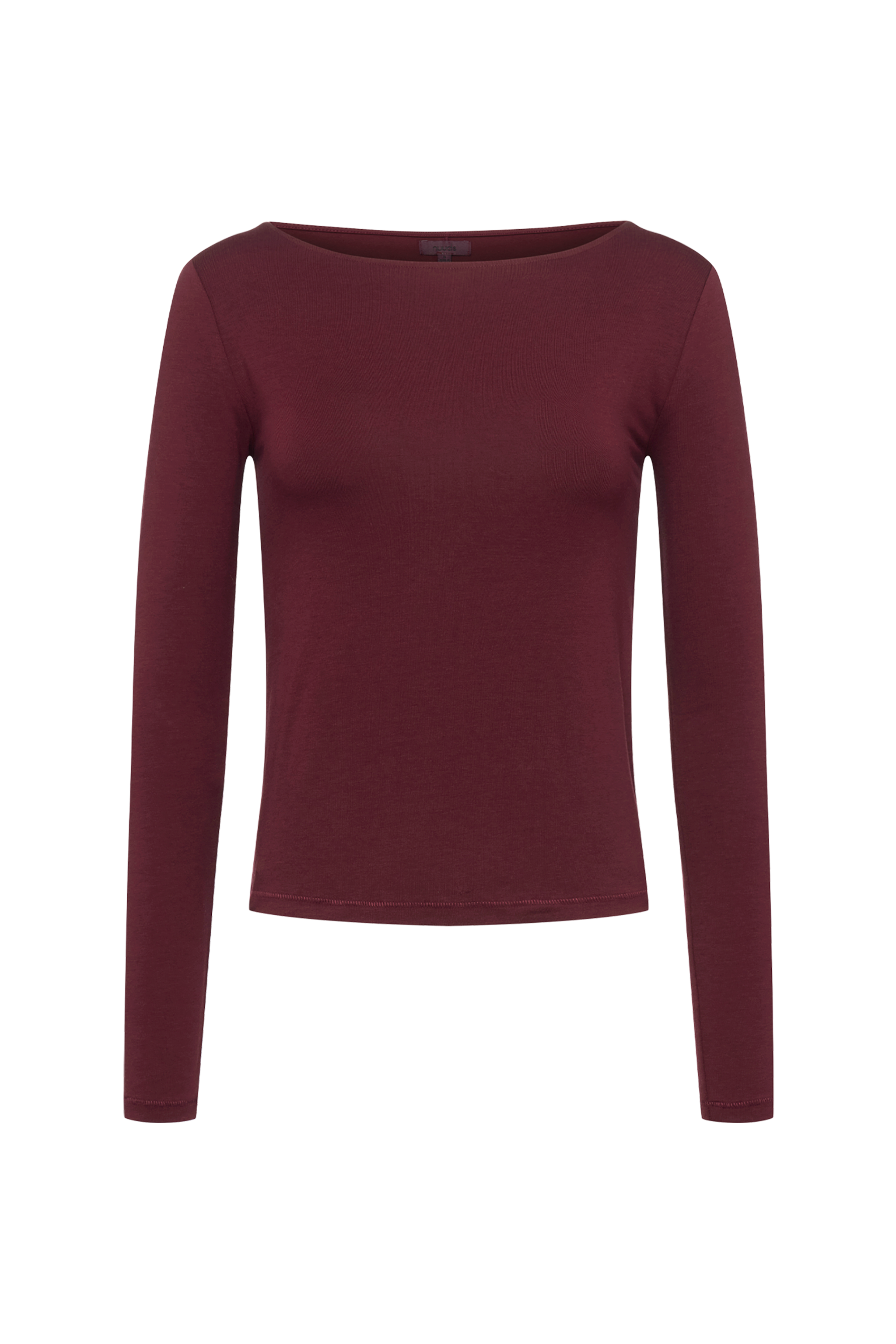 Slinky Jersey Boat Neck Long Sleeve Shirt