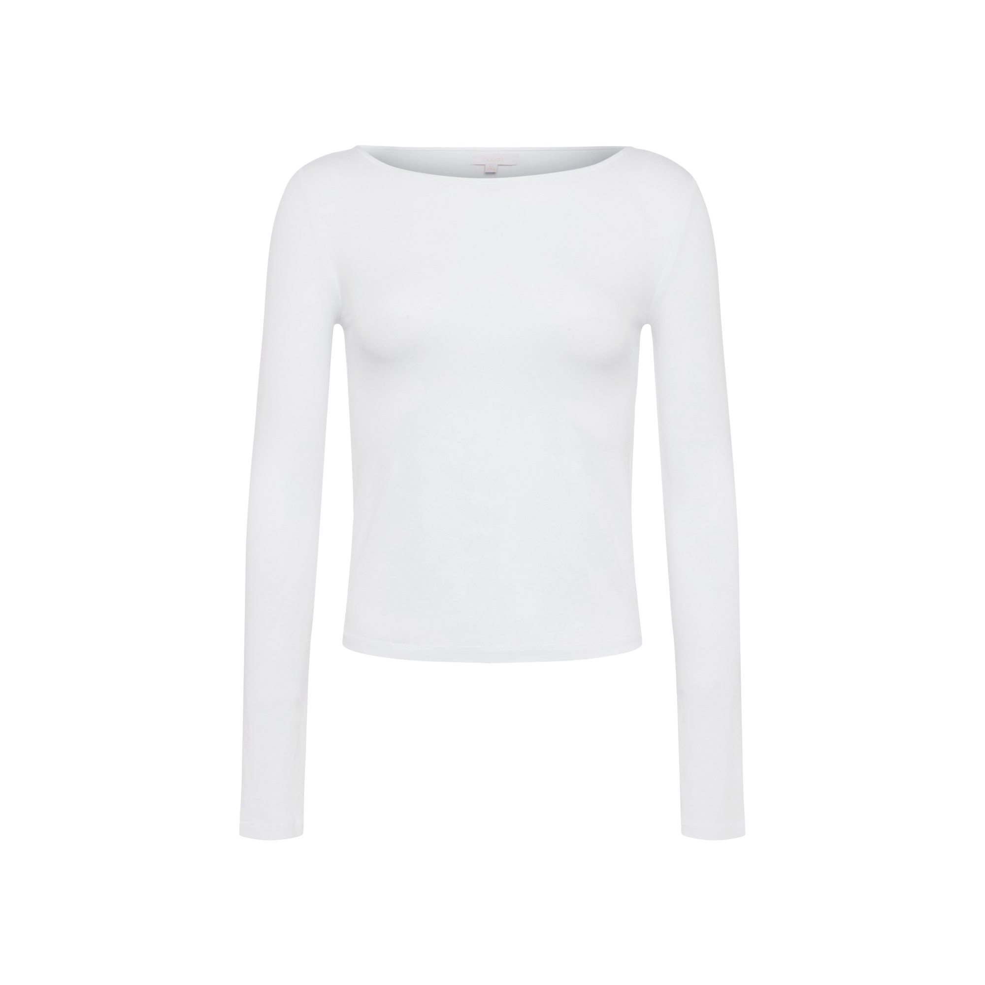 Slinky Jersey Boat Neck Long Sleeve Shirt