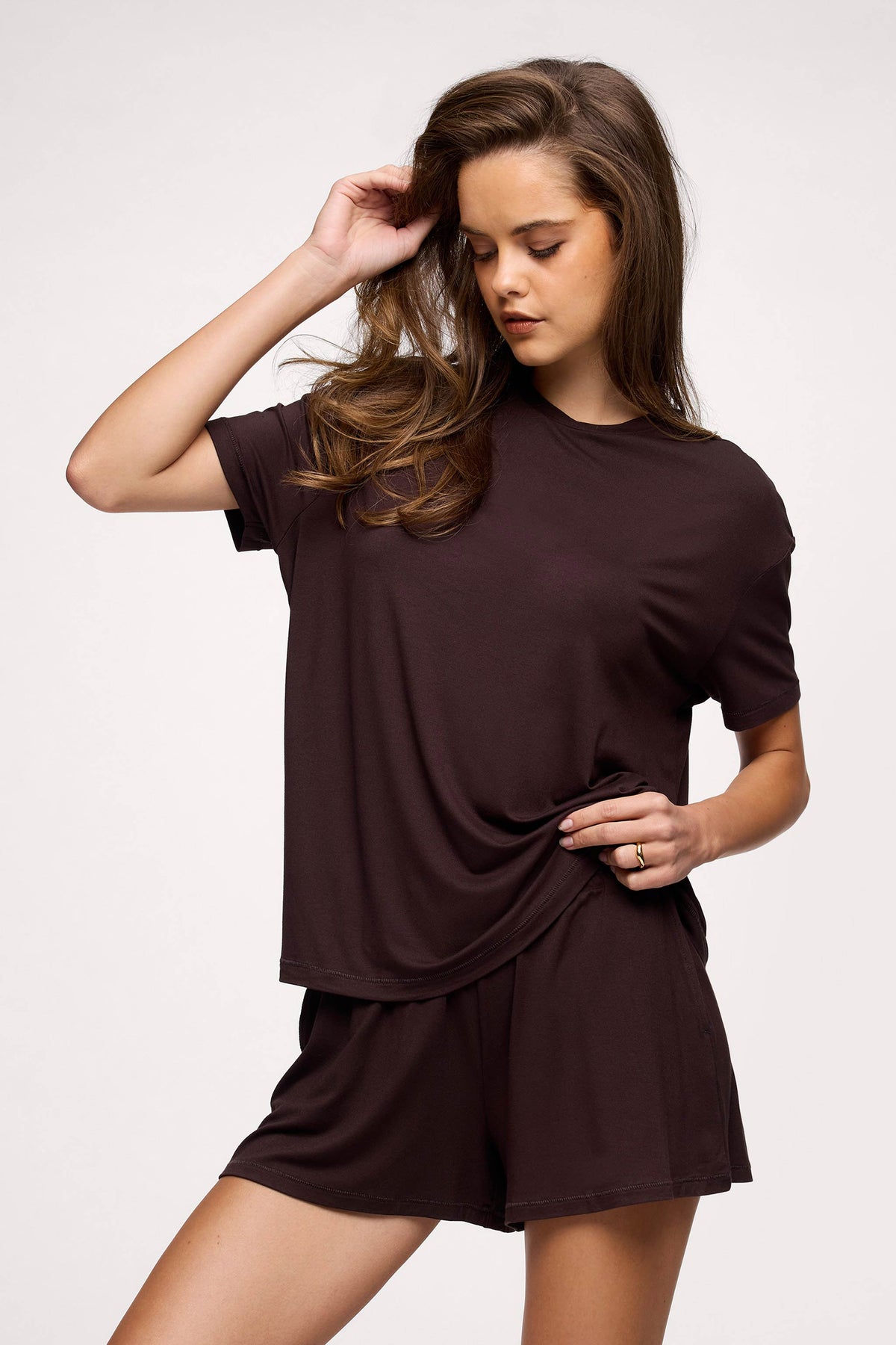 Color:Espresso | Boyfriend Pajama Tee