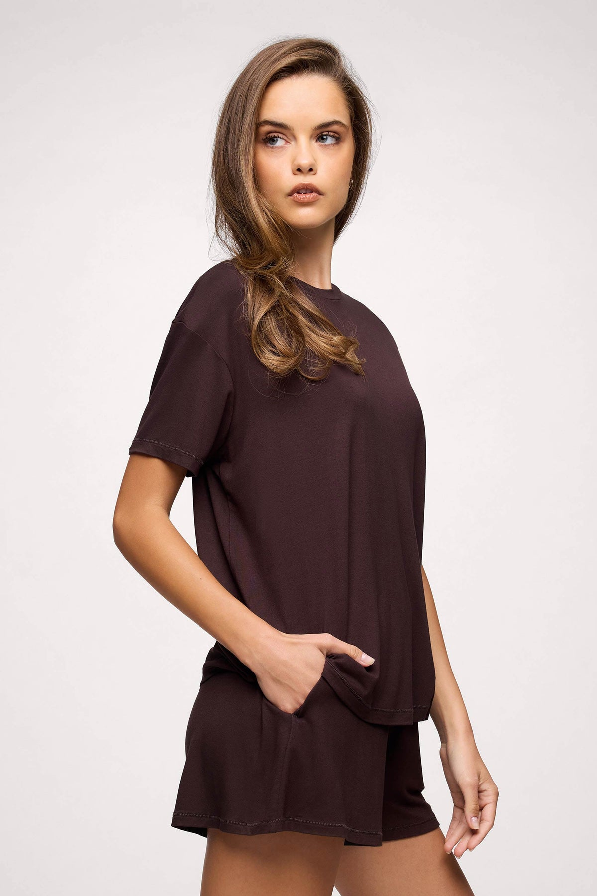 Color:Espresso | Boyfriend Pajama Tee