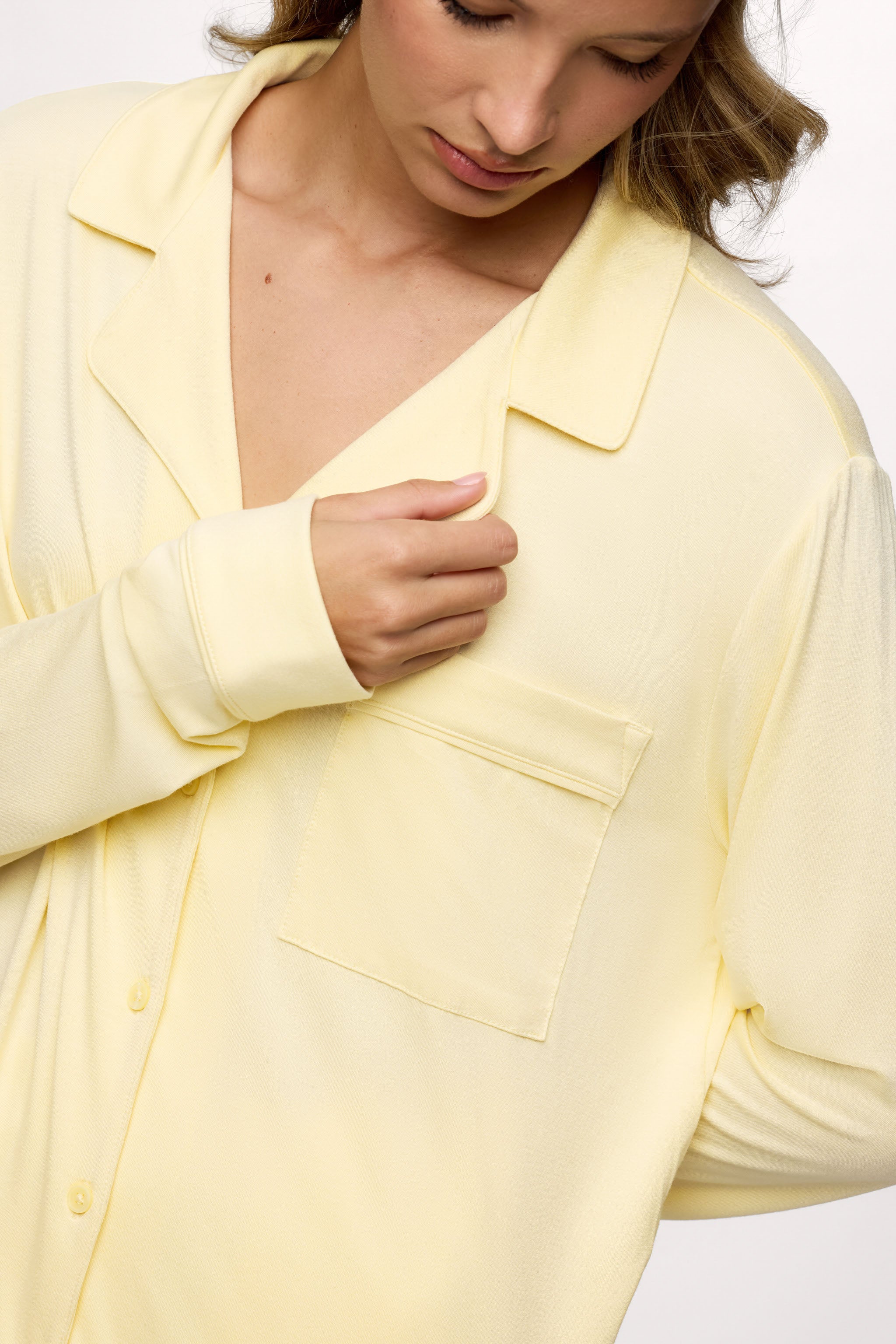 Long Sleeve Button-Up Pajama Shirt & Pajama Pant