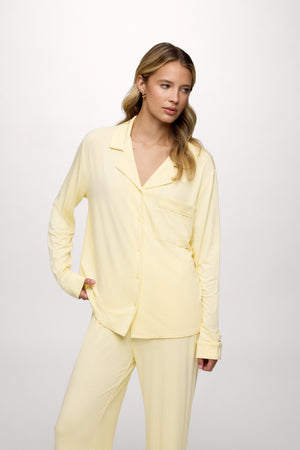 Long Sleeve Button-Up Pajama Shirt & Pajama Pant