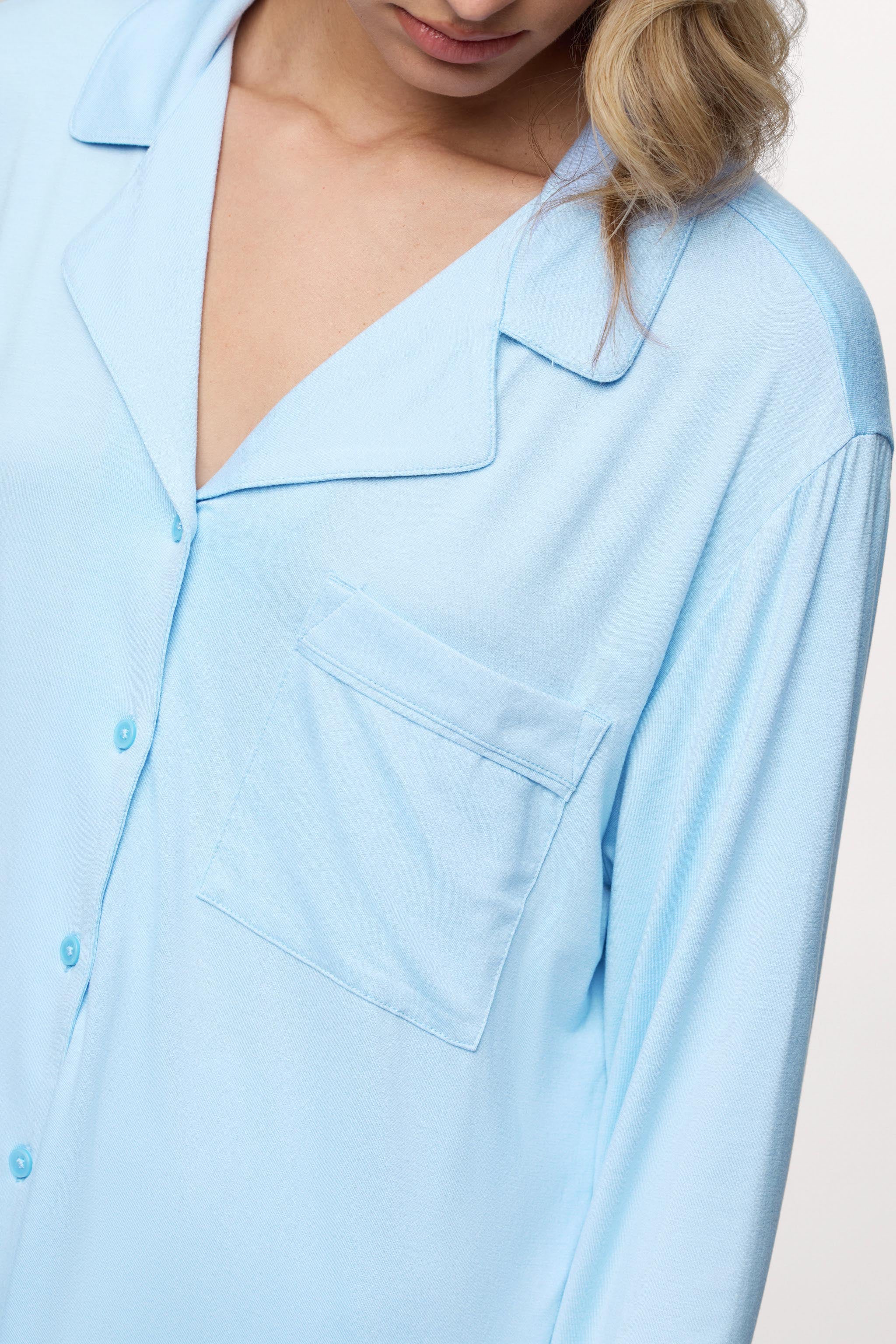 Long Sleeve Button-Up Pajama Shirt & Pajama Pant