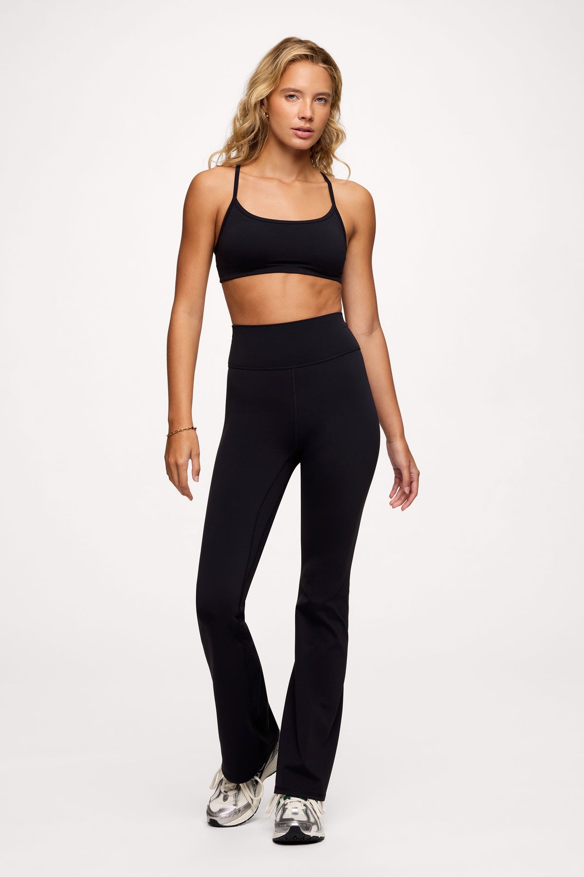 Color:Black | nuuds medium-support sports bra - women’s padded bra with racerback