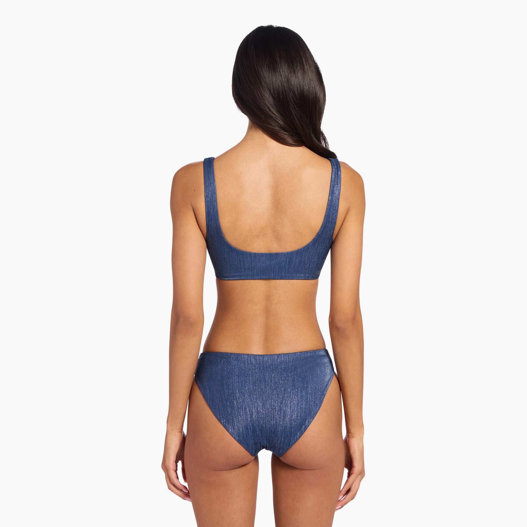 Shimmer Plunge Bikini Top
