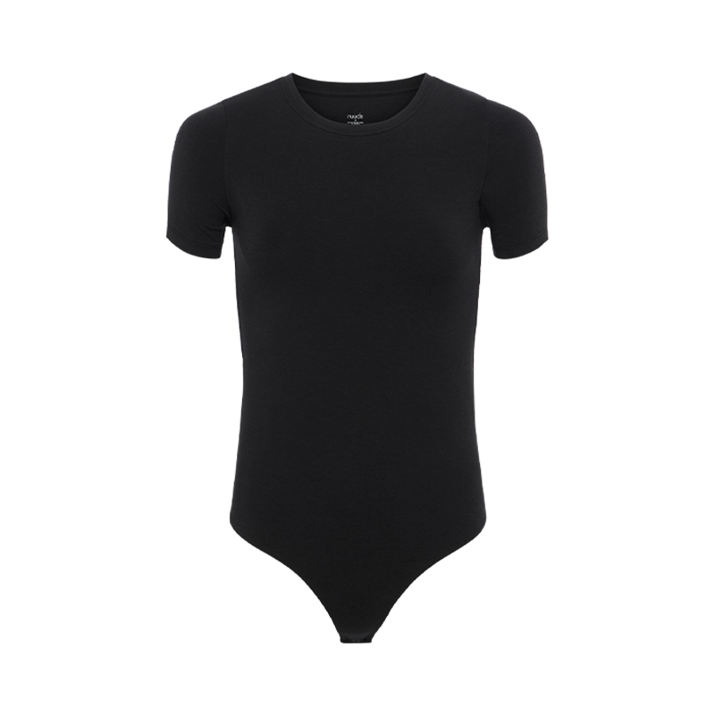 Cotton Stretch Short Sleeve Crewneck Bodysuit