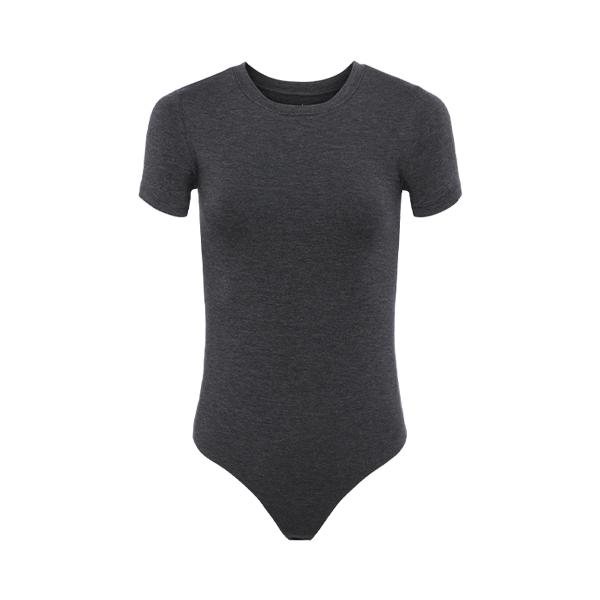 Cotton Stretch Short Sleeve Crewneck Bodysuit