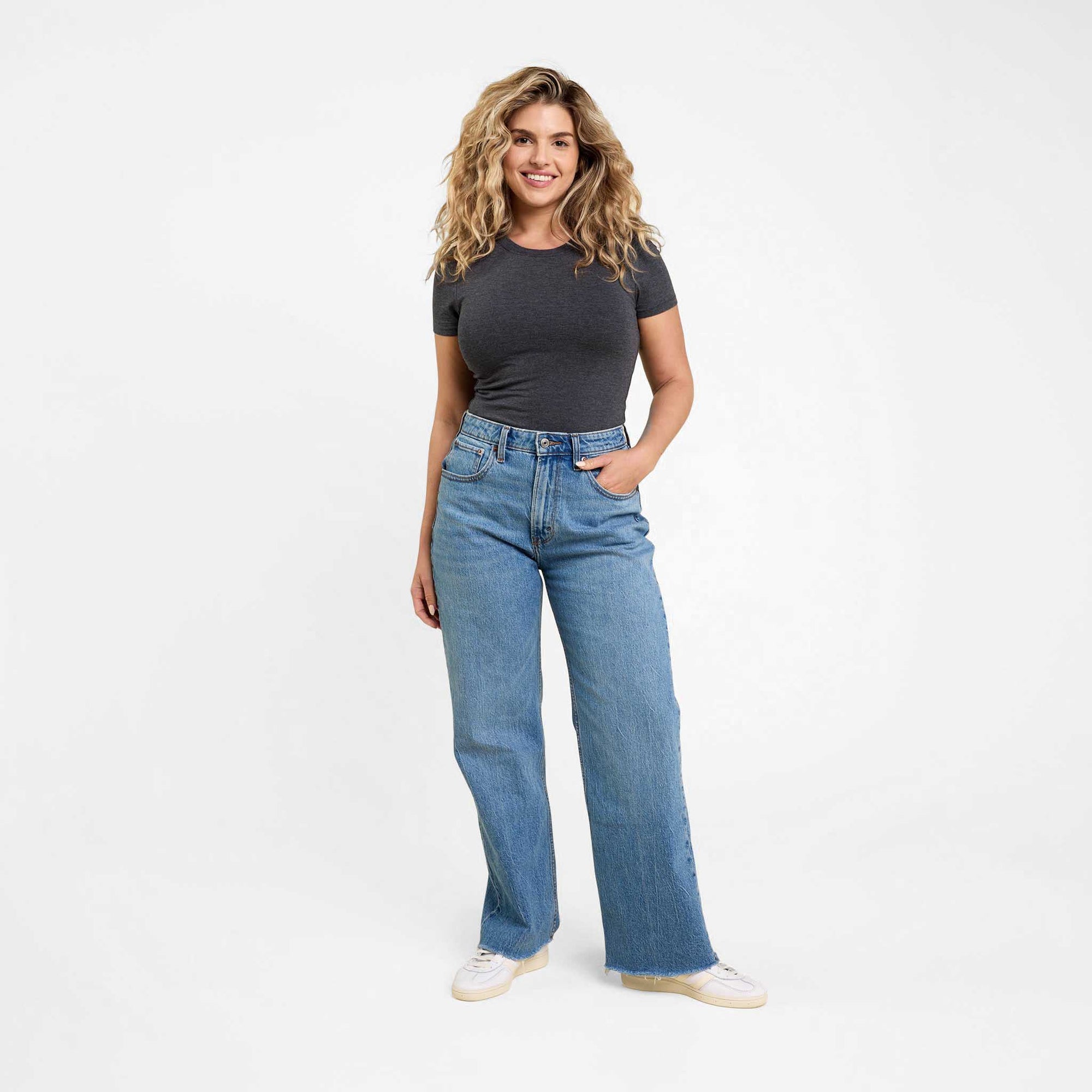 Cotton Stretch Short Sleeve Crewneck Bodysuit