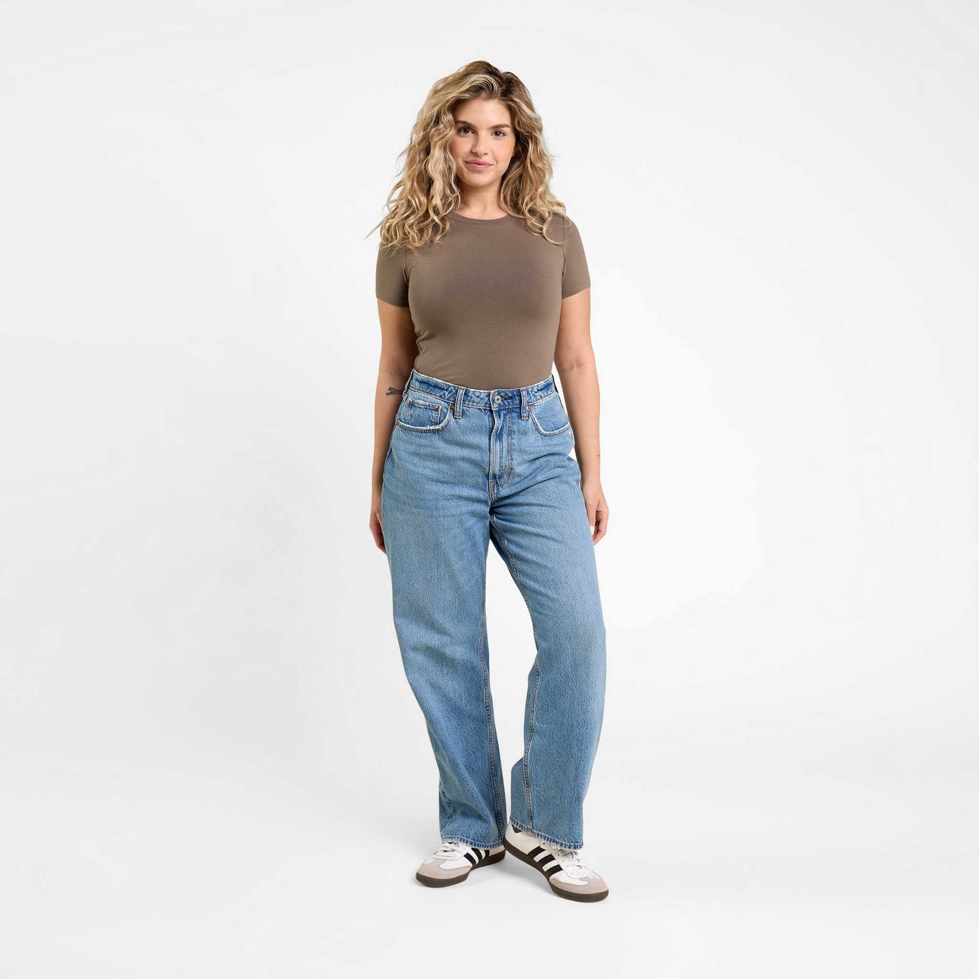 Cotton Stretch Short Sleeve Crewneck Bodysuit