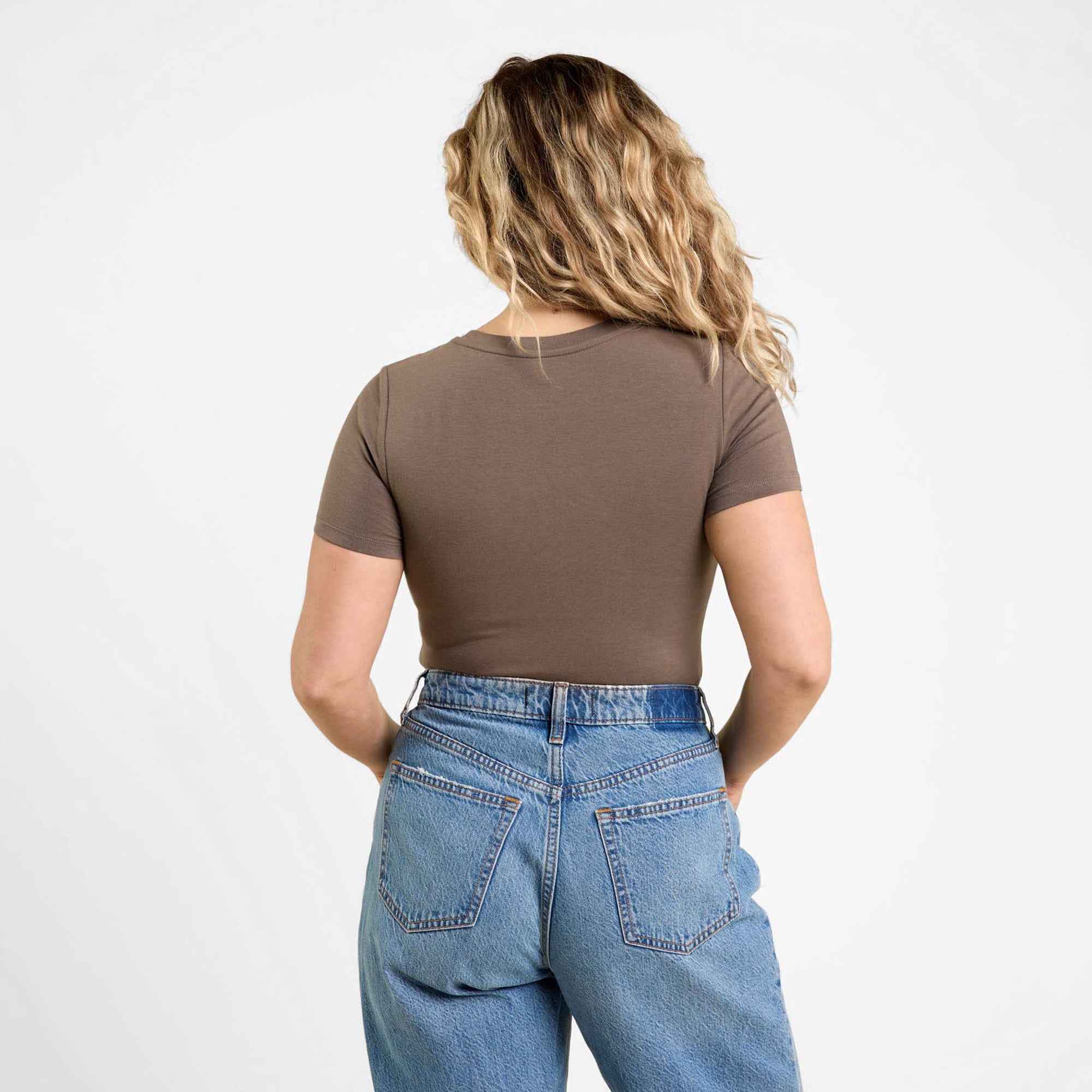 Cotton Stretch Short Sleeve Crewneck Bodysuit