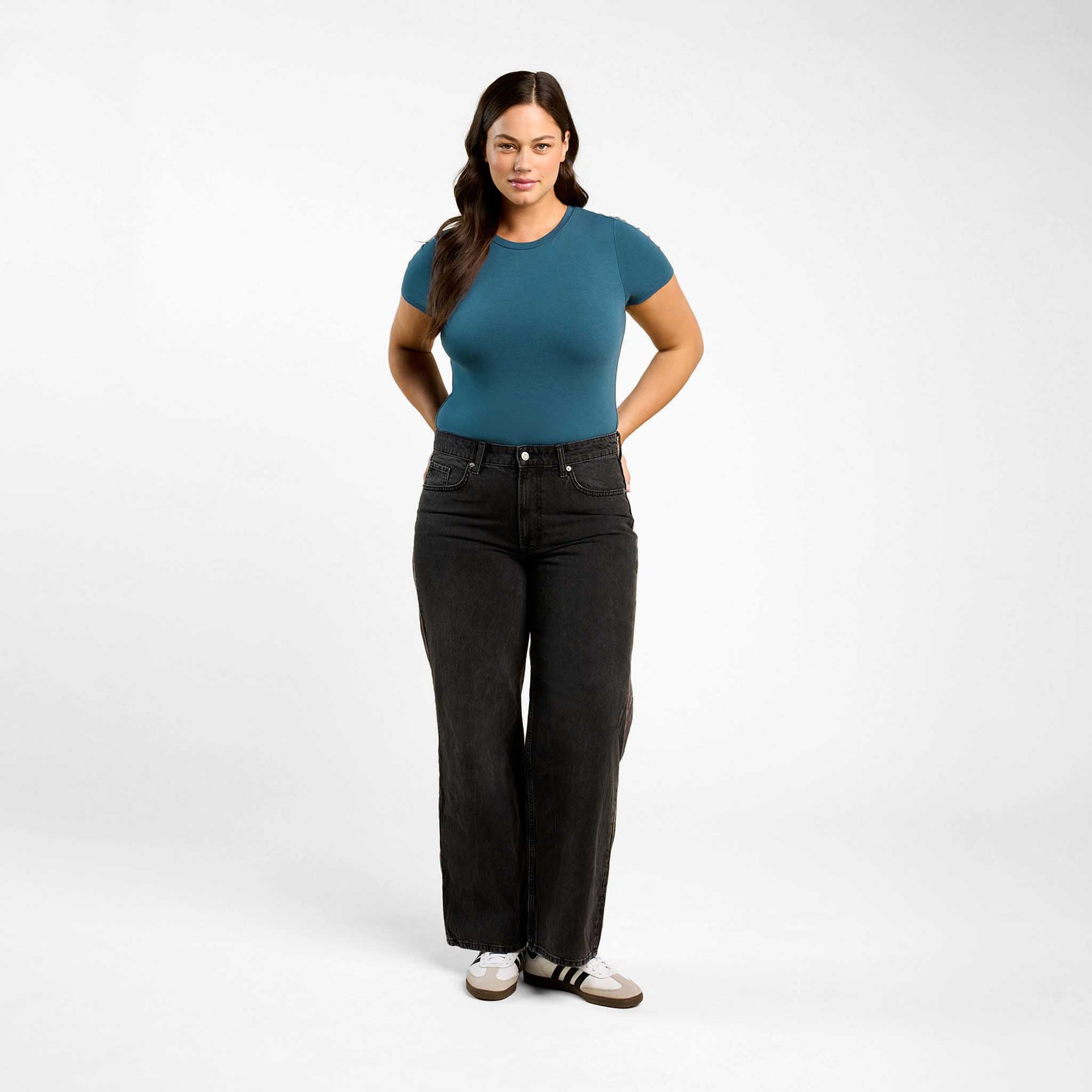 Cotton Stretch Short Sleeve Crewneck Bodysuit