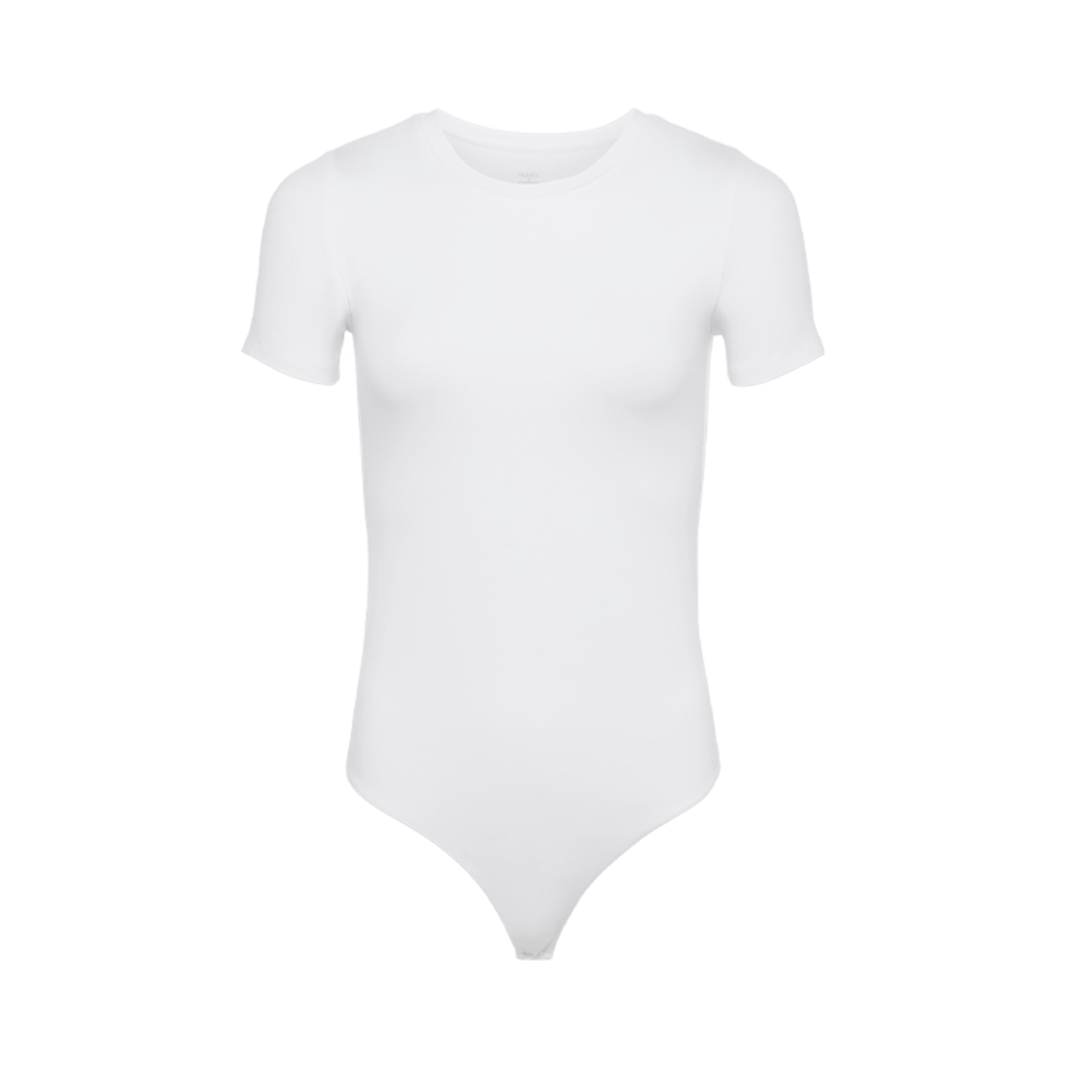 Short Sleeve Crewneck Bodysuit | White