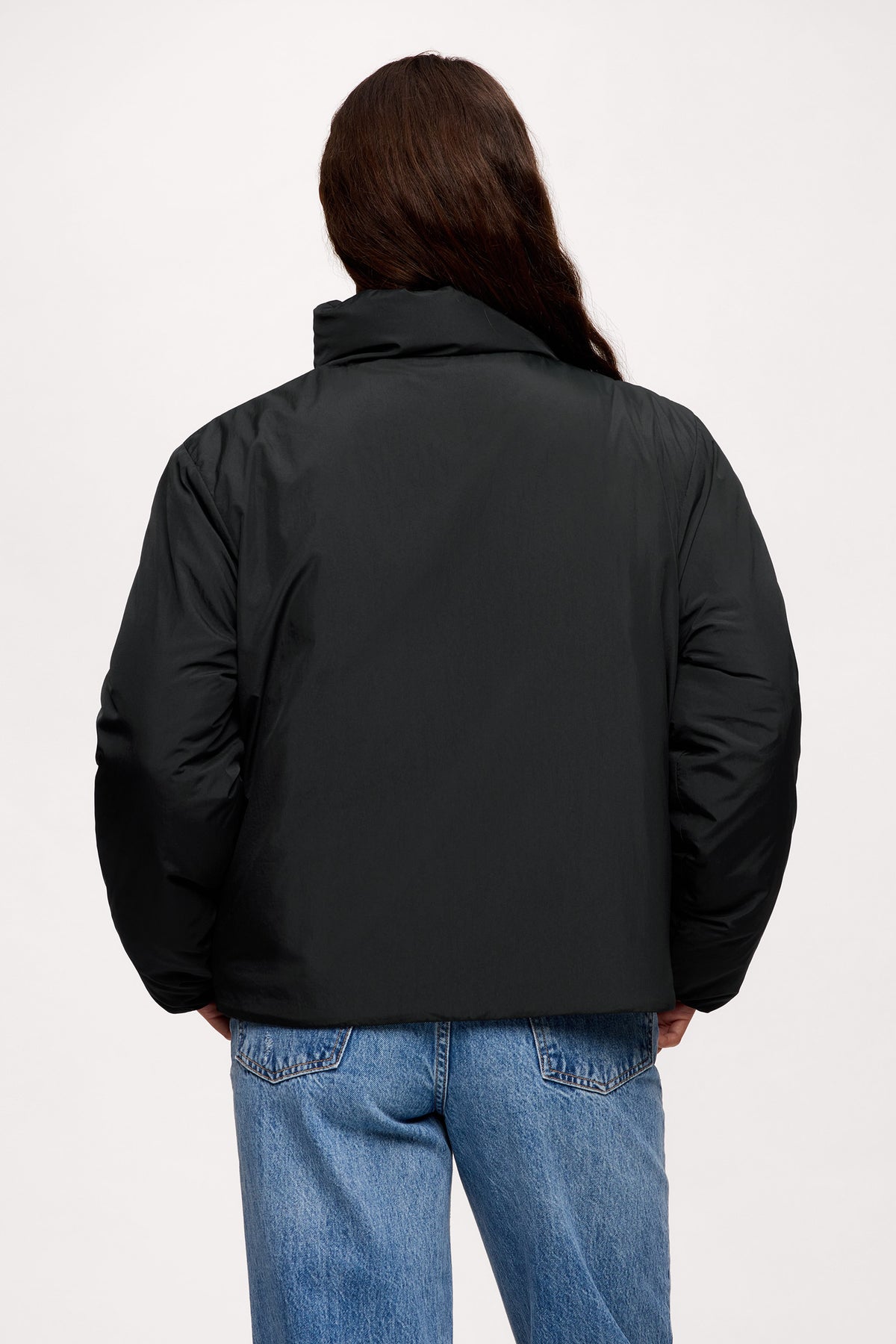 Color:Black | nuuds packable puffer jacket, lightweight puffer jacket women, women’s puffer jacket, insulated jacket, everyday layering