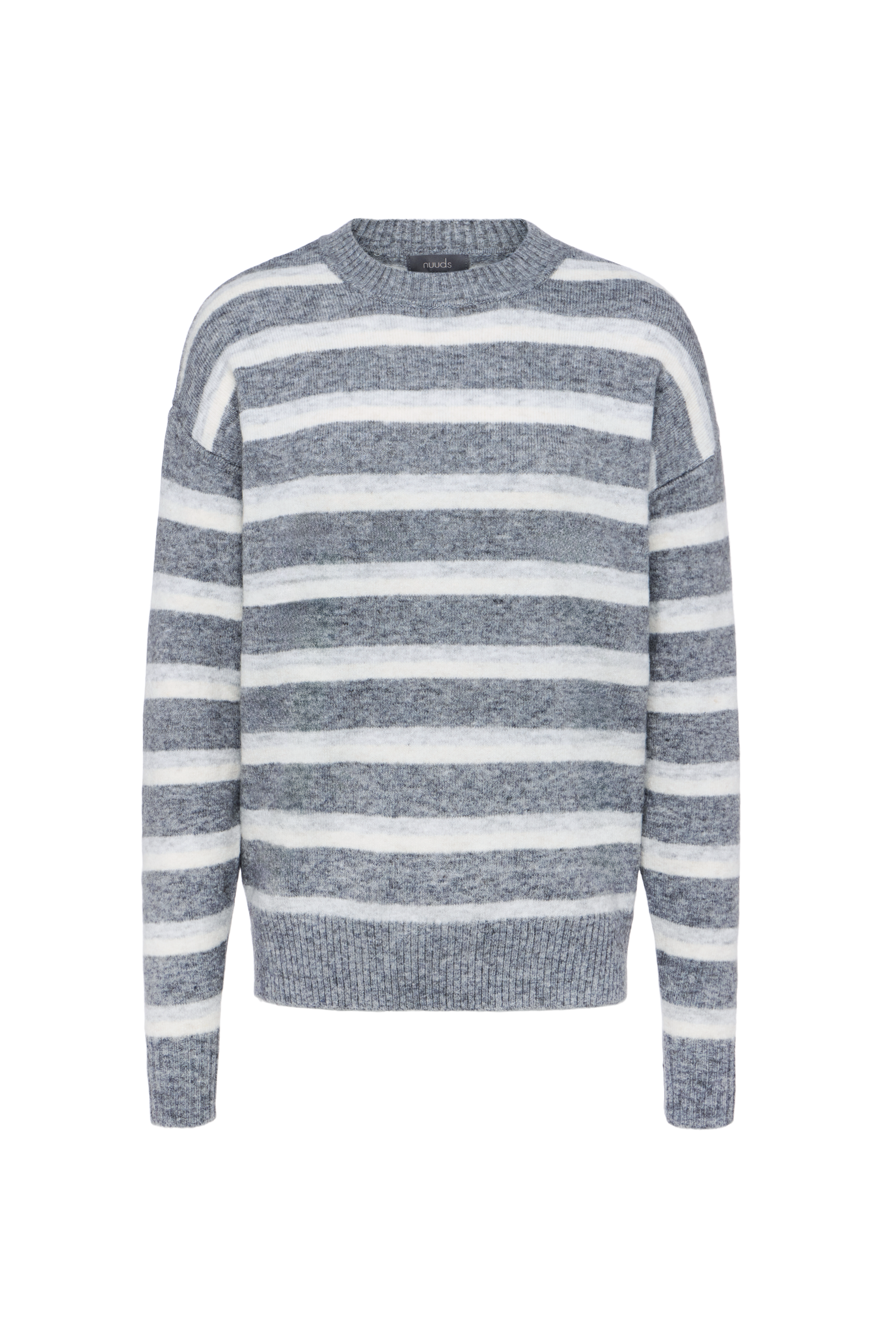 Cozy Knit Stripe Sweater | Charcoal Stripe