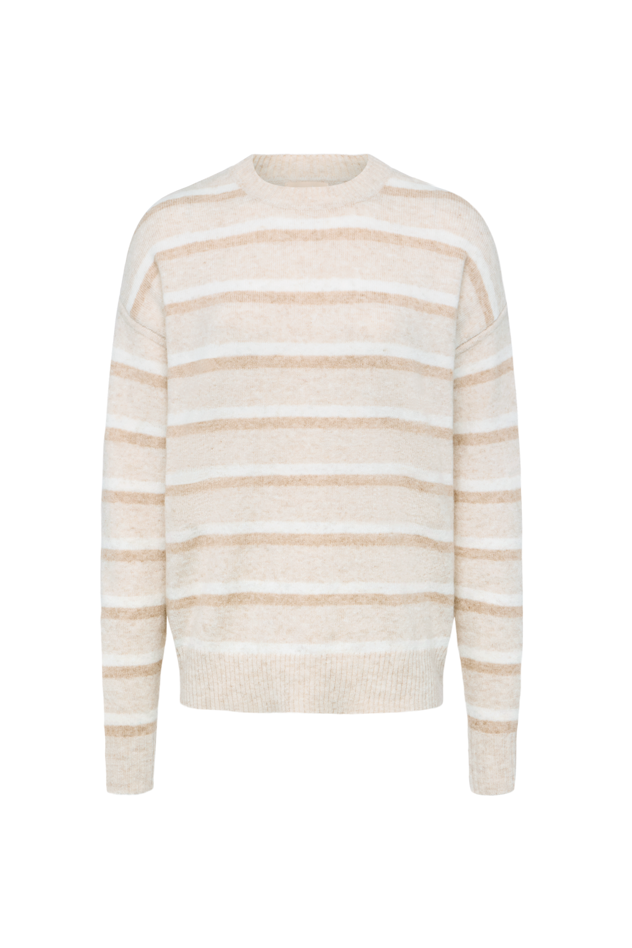 Cozy Knit Stripe Sweater | Oat Stripe