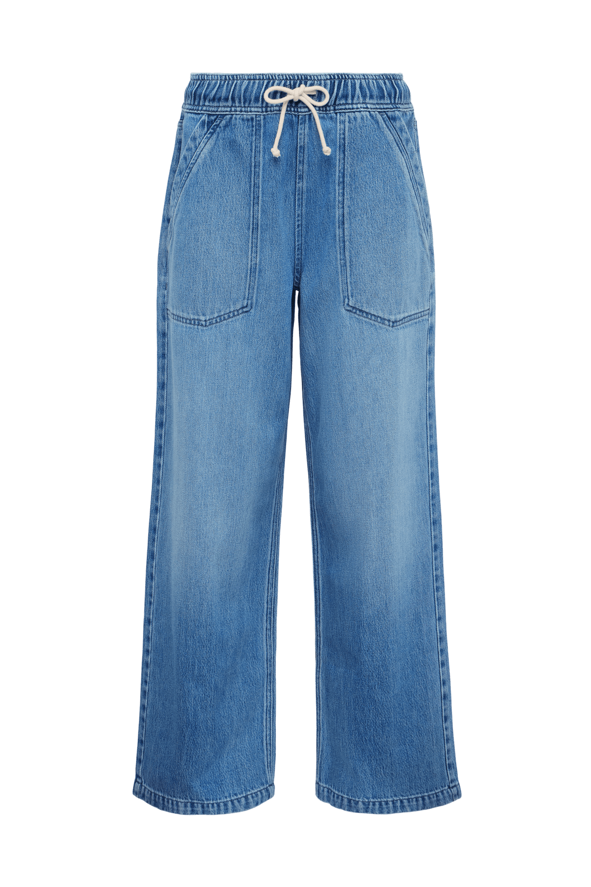 Color:June | nuuds pull on jeans womens wide leg pants casual denim bottoms