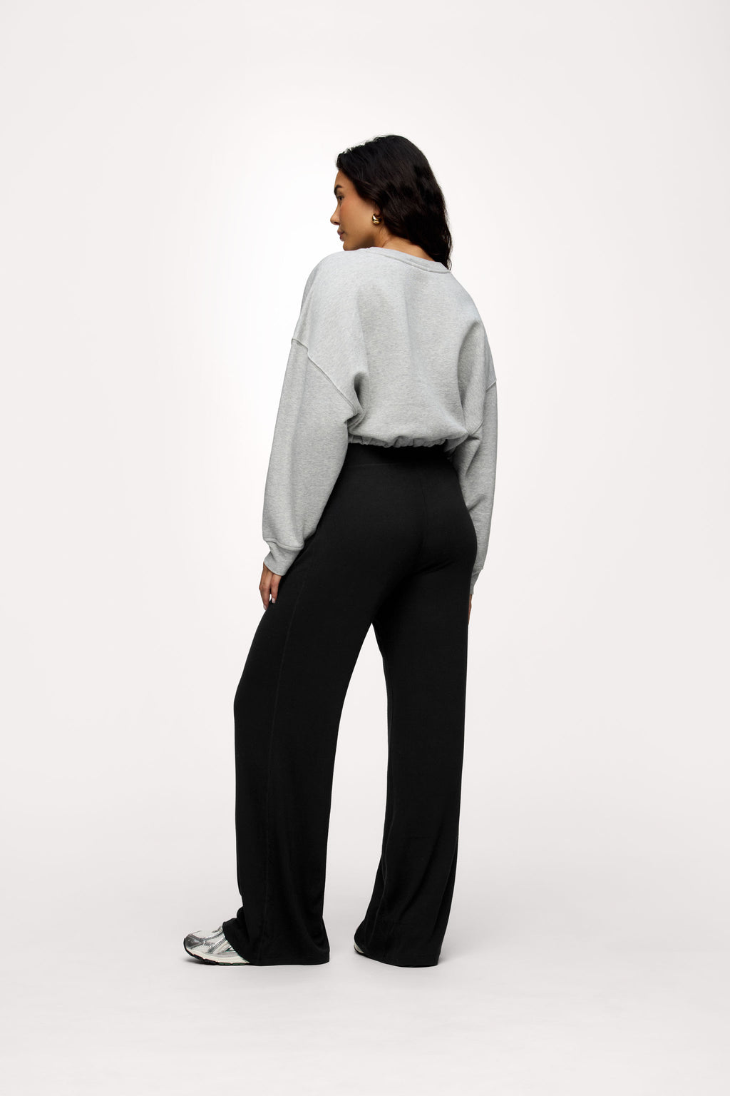 nuuds casual pants for women wide leg - women’s slinky rib wide leg pants