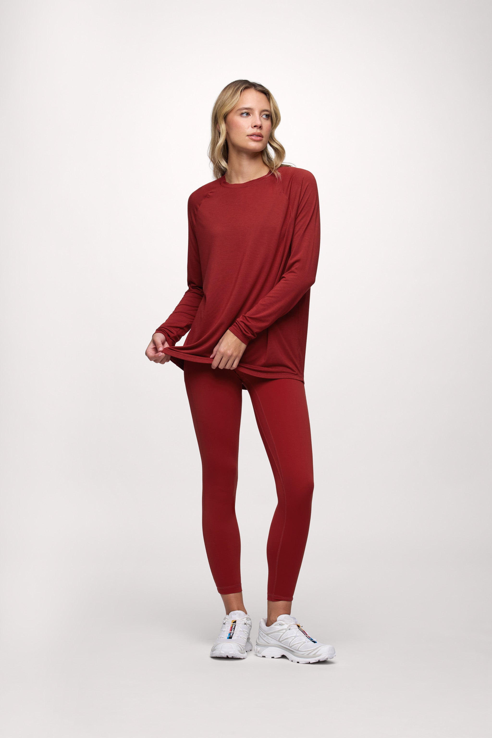 Featherweight Active Long Sleeve Shirt | Scarlet