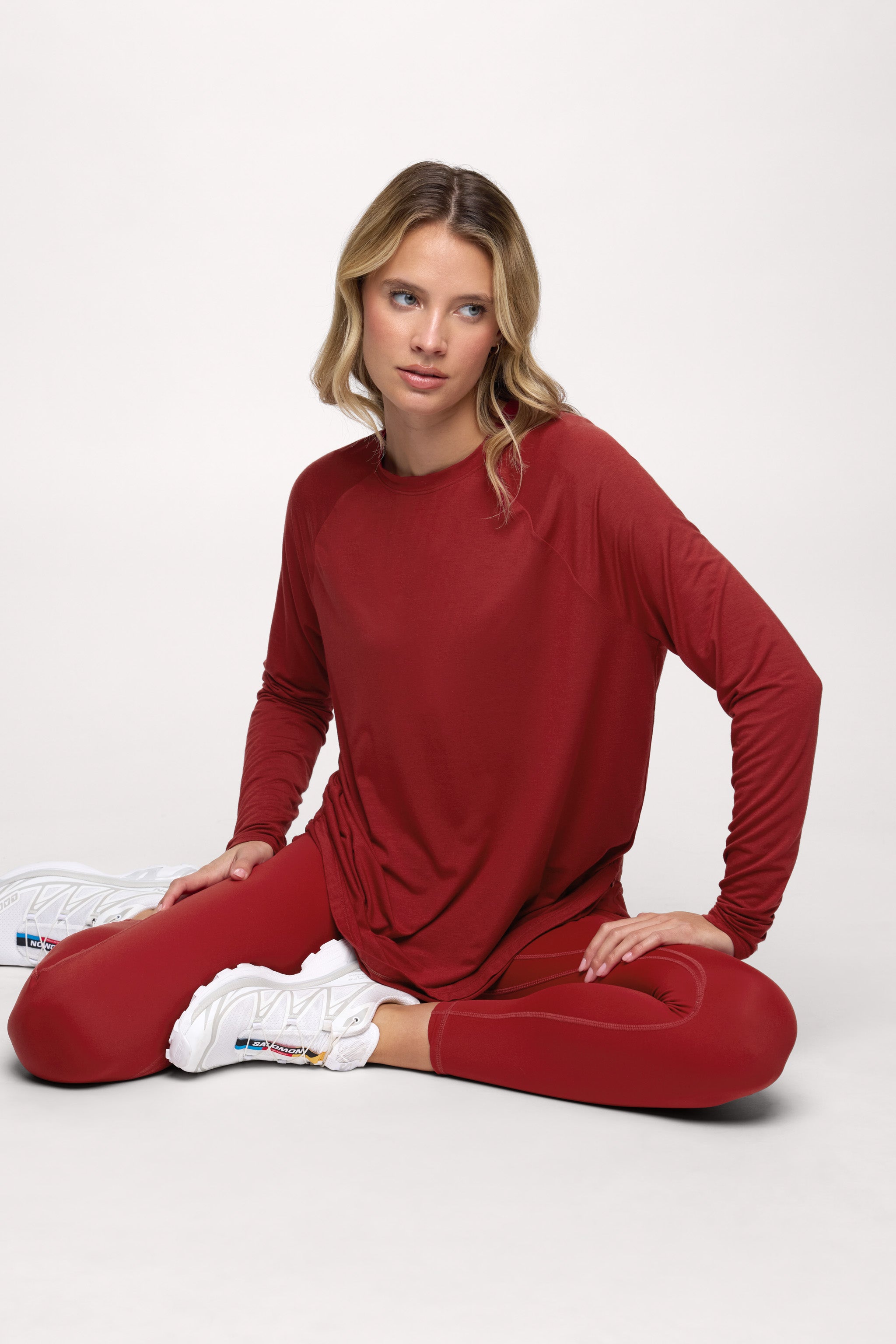 Featherweight Active Long Sleeve Shirt | Scarlet