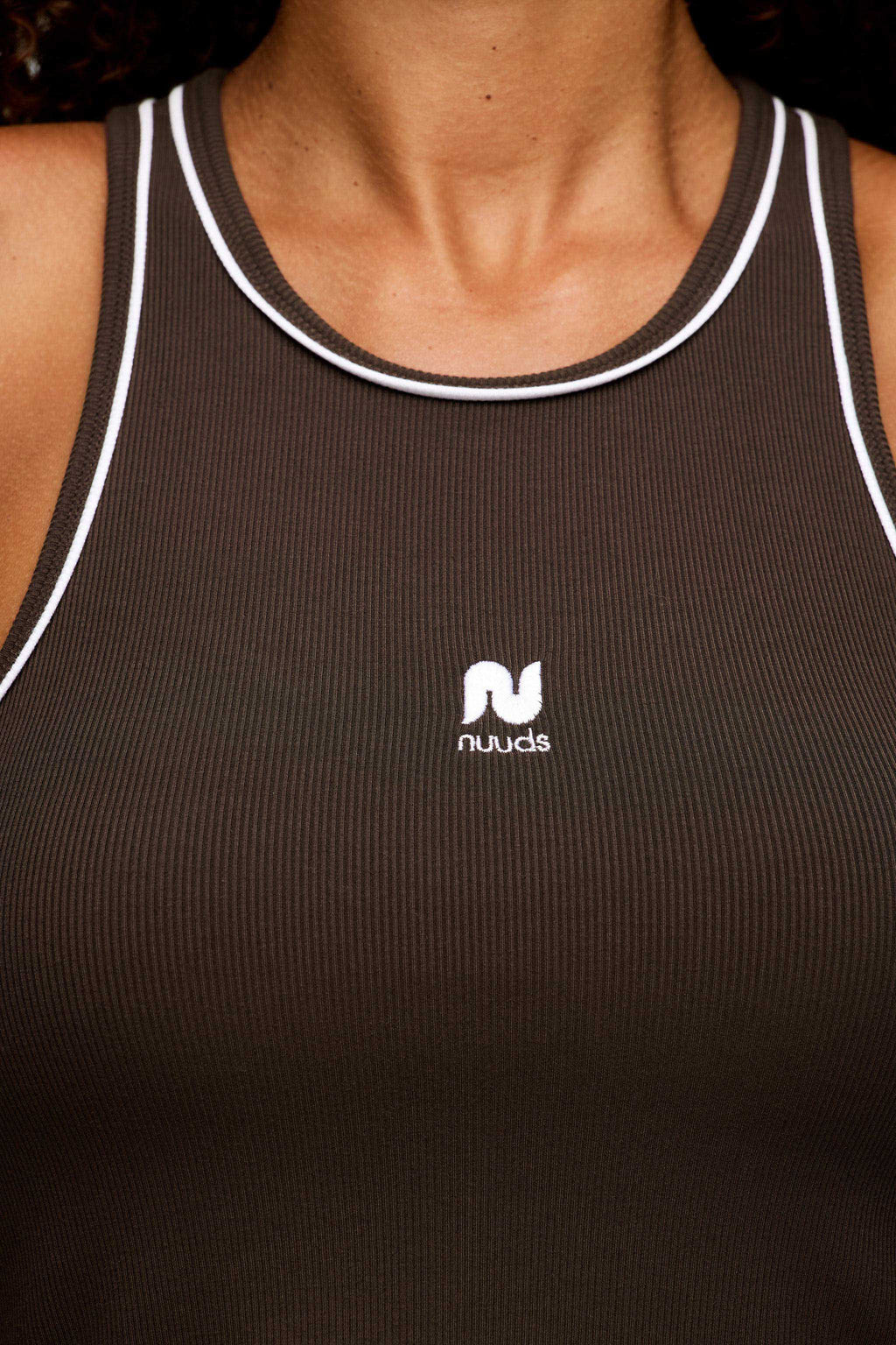 Sporty Rib Piped Racer Tank