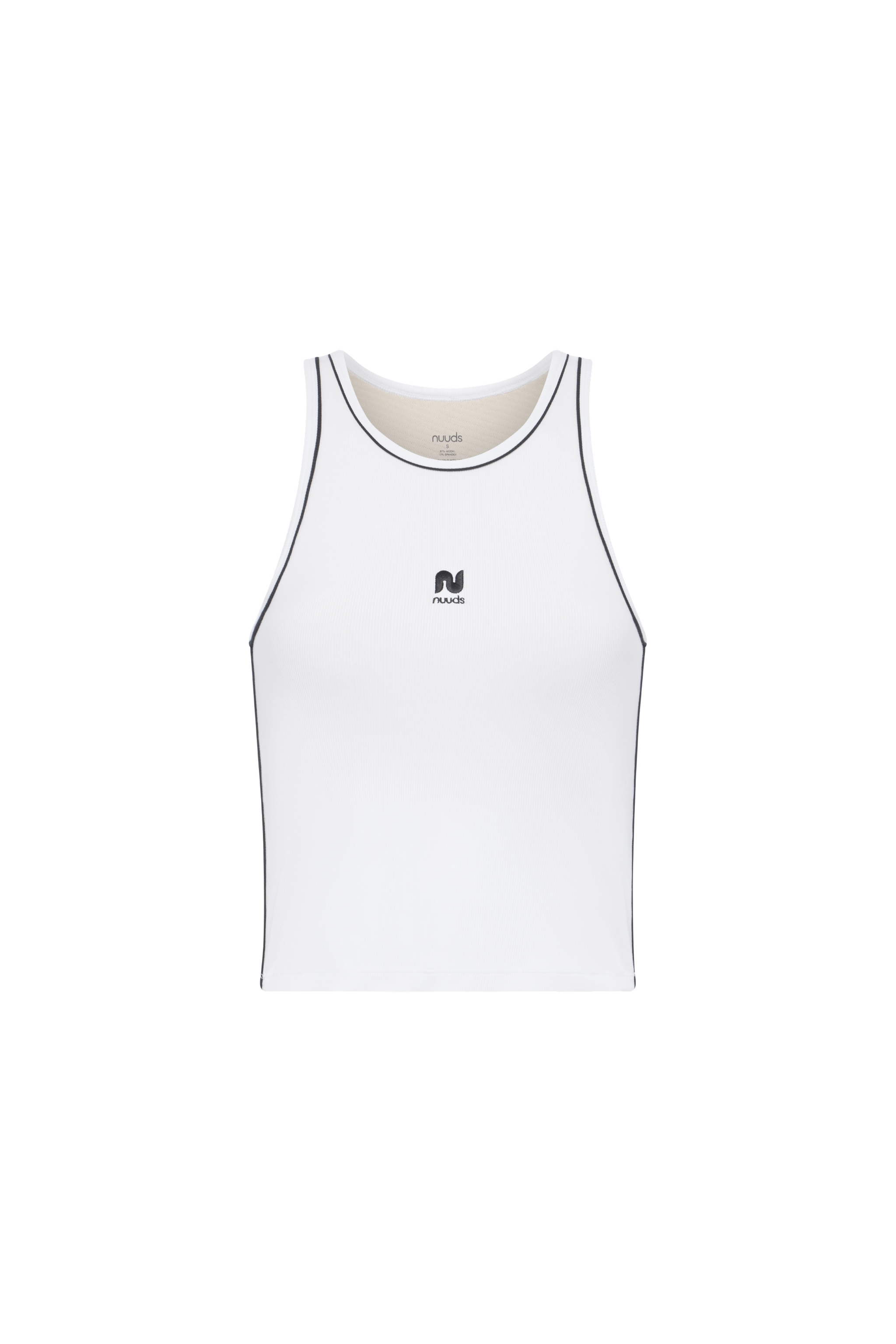 Sporty Rib Piped Racer Tank