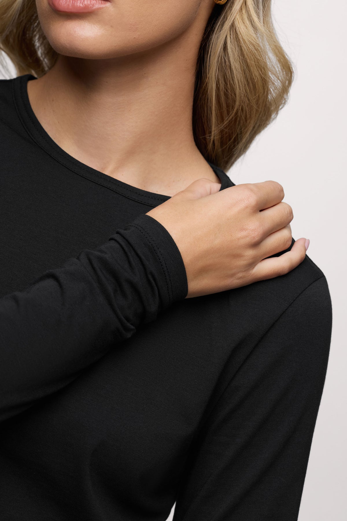 Color:Black | Slinky Jersey Lounge Set