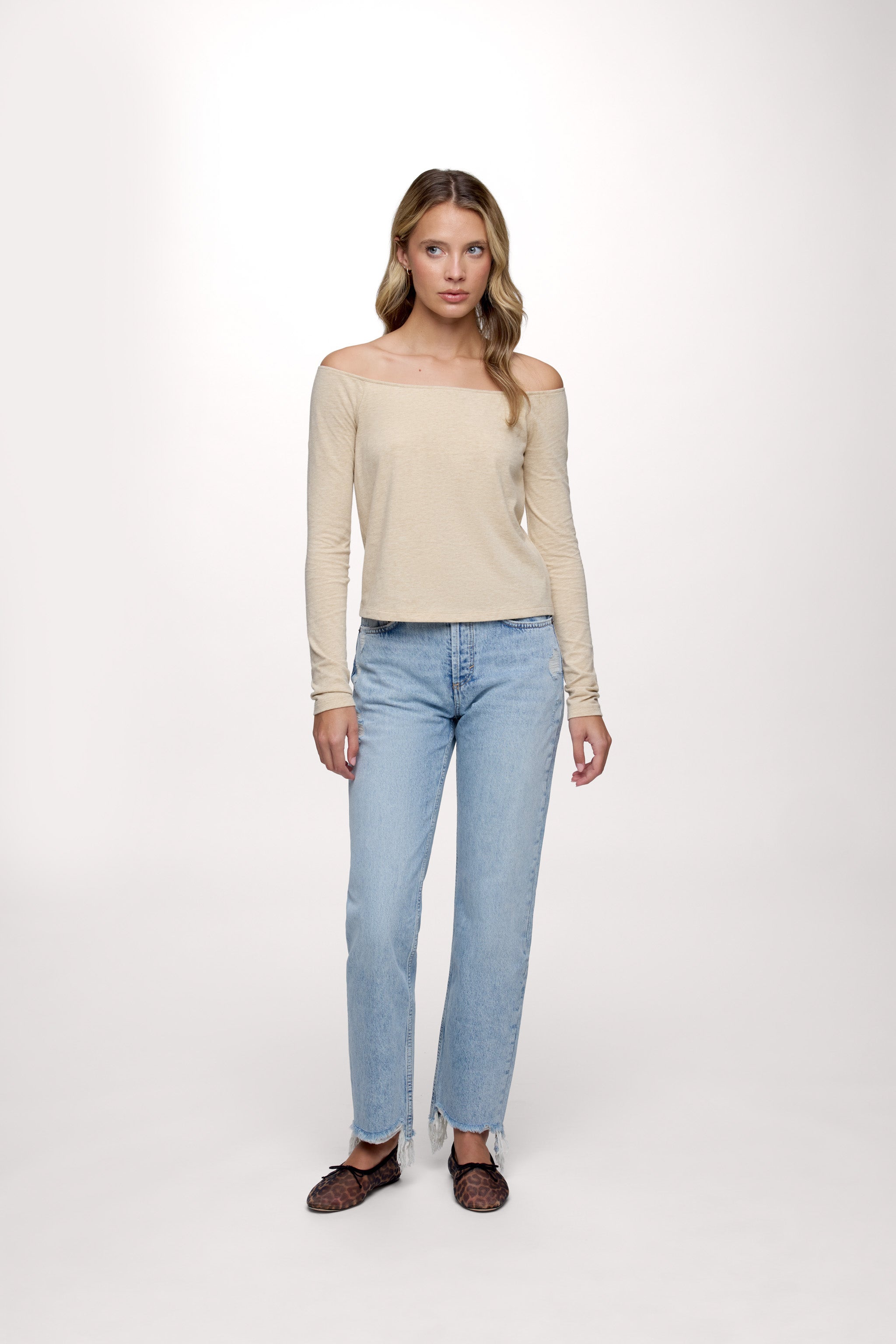 Ease Long Sleeve Top | Heather Oat