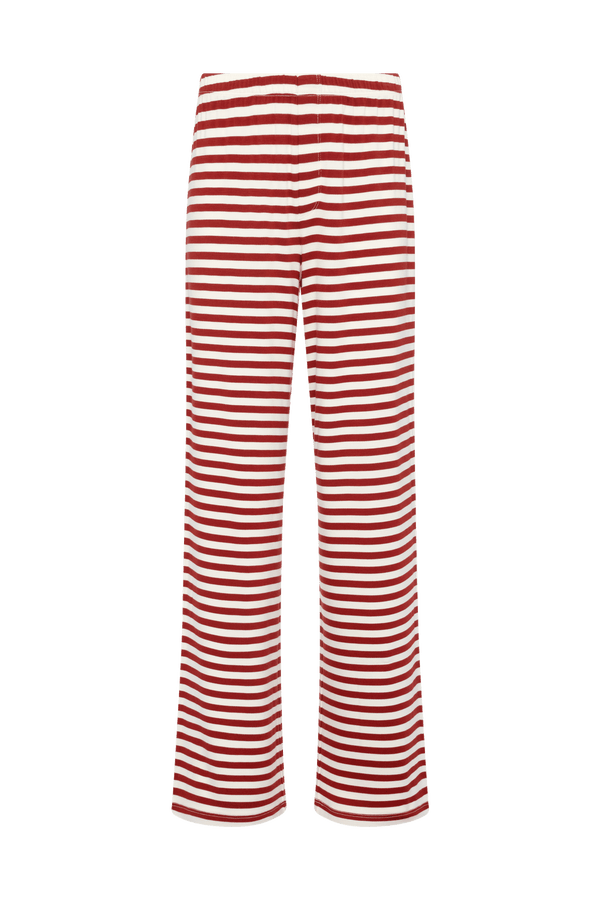 Boyfriend Stripe Pant | Scarlet White Stripe