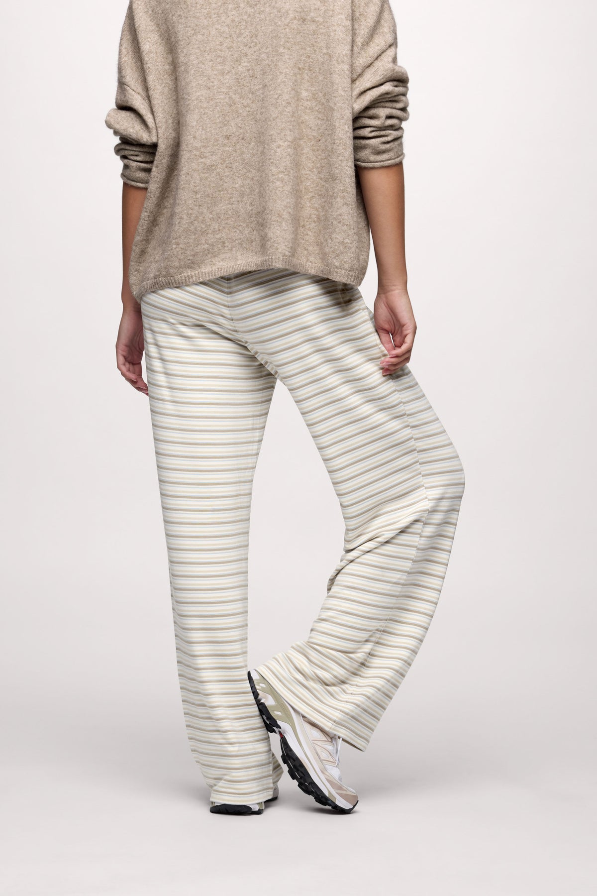 Color:Cocoa Sky Stripe | Boyfriend Stripe Pant