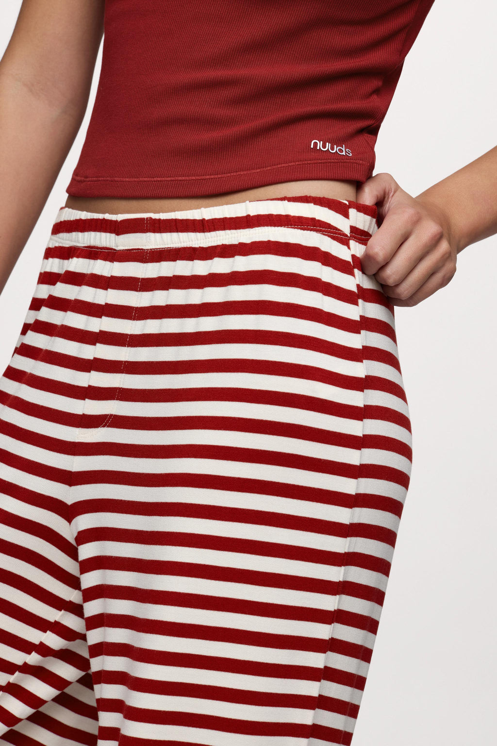 Boyfriend Stripe Pant | Scarlet White Stripe