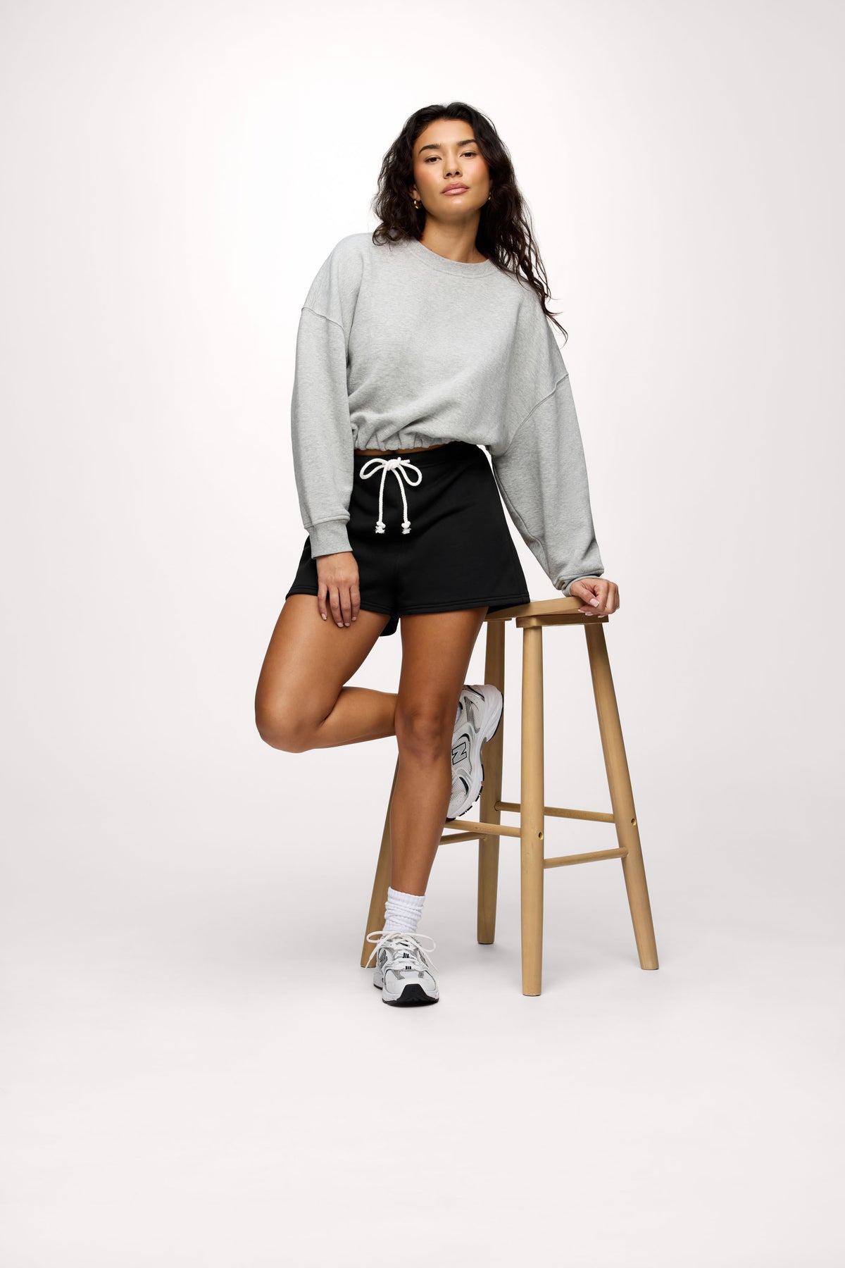 Color:Black | French Terry Short