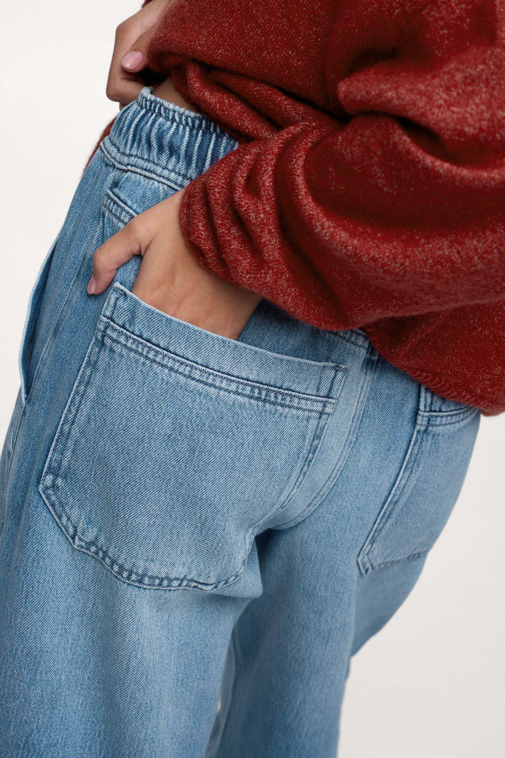 nuuds pull on jeans womens wide leg pants casual denim bottoms