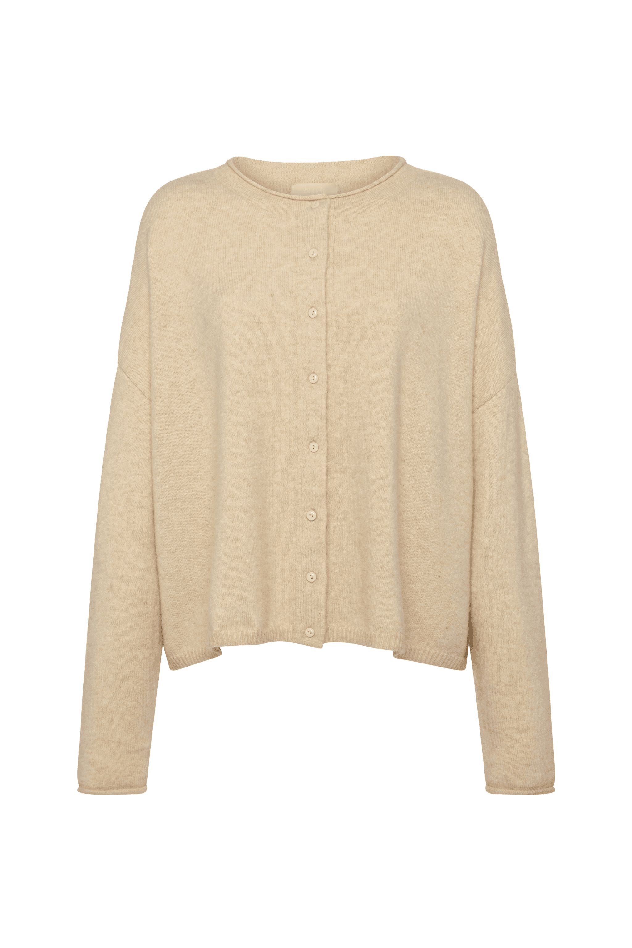 Cozy Knit Boxy Cardigan | Heather Oat