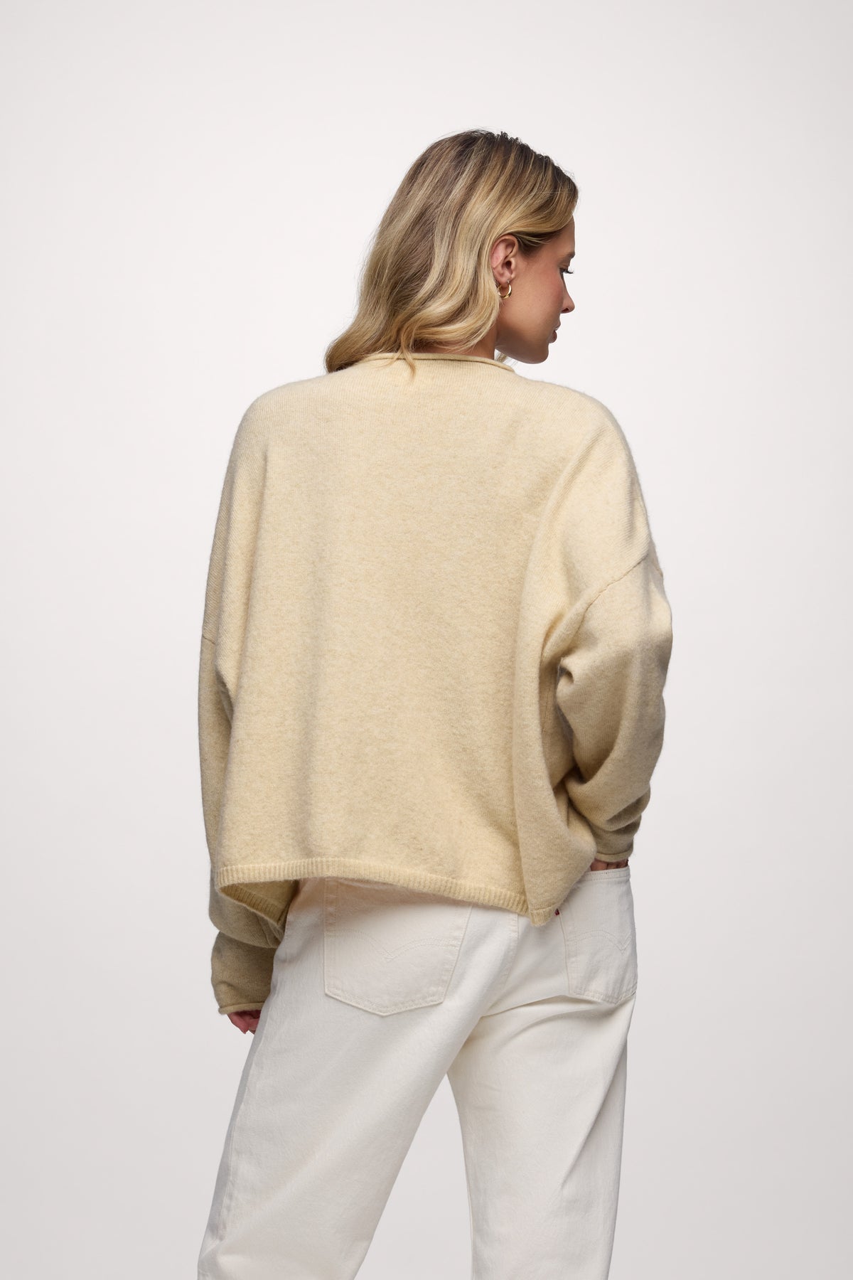 Color:Heather Oat | Cozy Knit Boxy Cardigan
