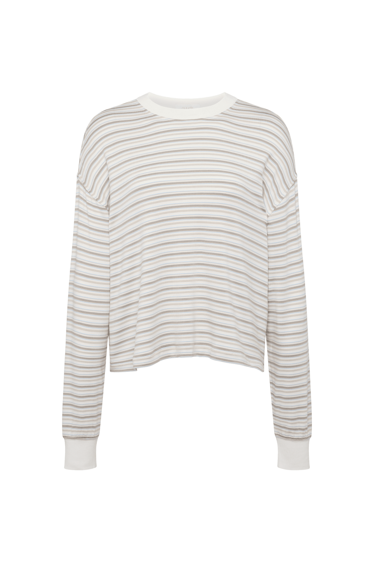 Color:Cocoa Sky Stripe | Boyfriend Stripe Tee